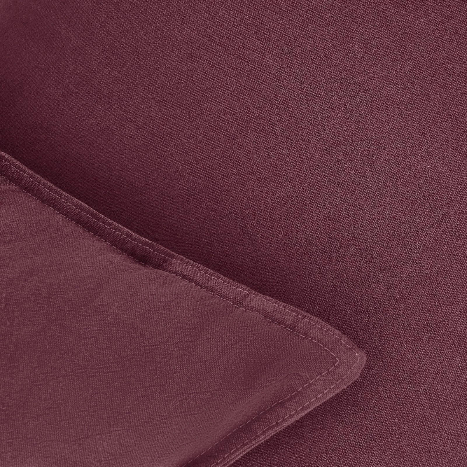 2 Gioia Casa 2-Pack Linen-Cotton Blend European Pillowcases - Burgundy, 2 of 4