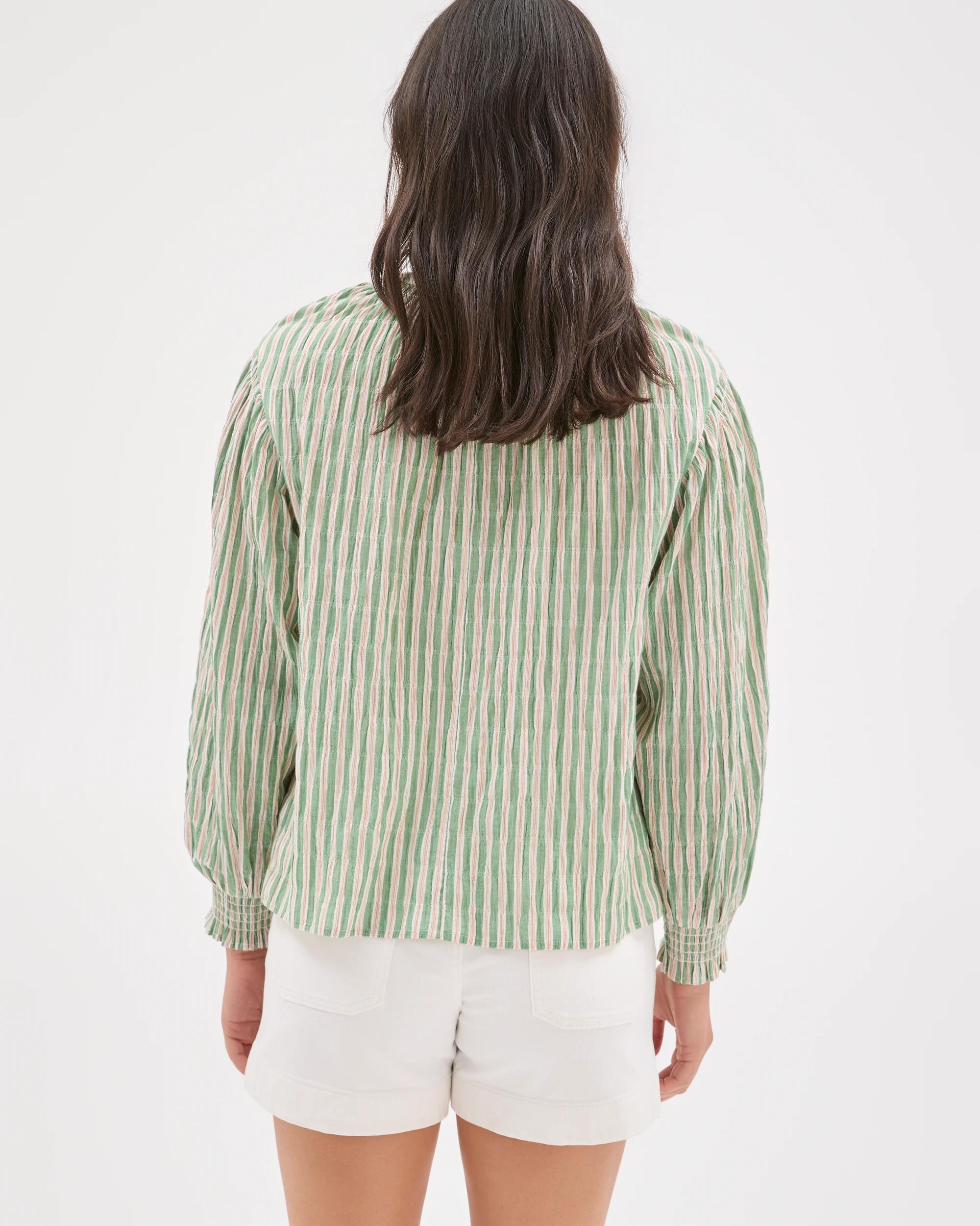 7 Target Woman Long Sleeve Femme Blouse STRIPE, 7 of 7