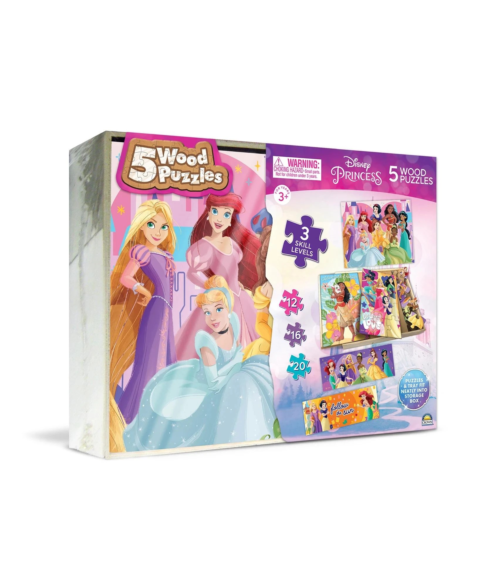 4 Licensed 5 Pack Wood Jigsaw Puzzles - Assorted* - Multi, 4 of 8