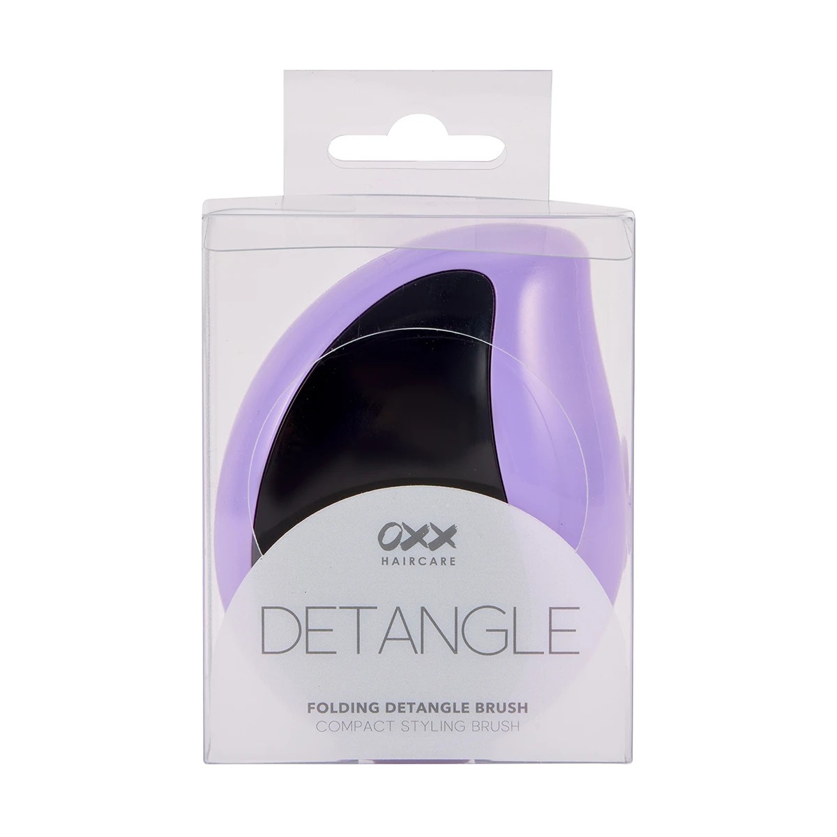 4 OXX Haircare Folding Detangle Brush - Purple and Black, 4 of 4