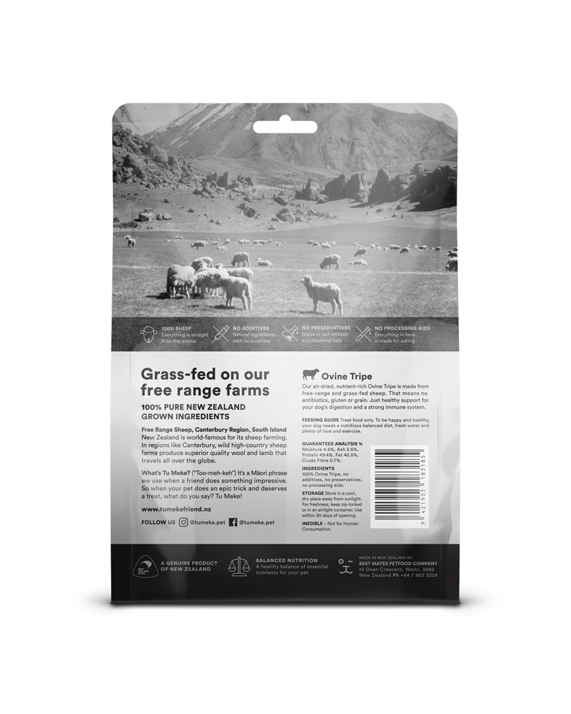 4 Tu Meke 2PK Air-Dried Natural Dog Treats Ovine Tripe 100g Pack Value Set - Plain, 4 of 4