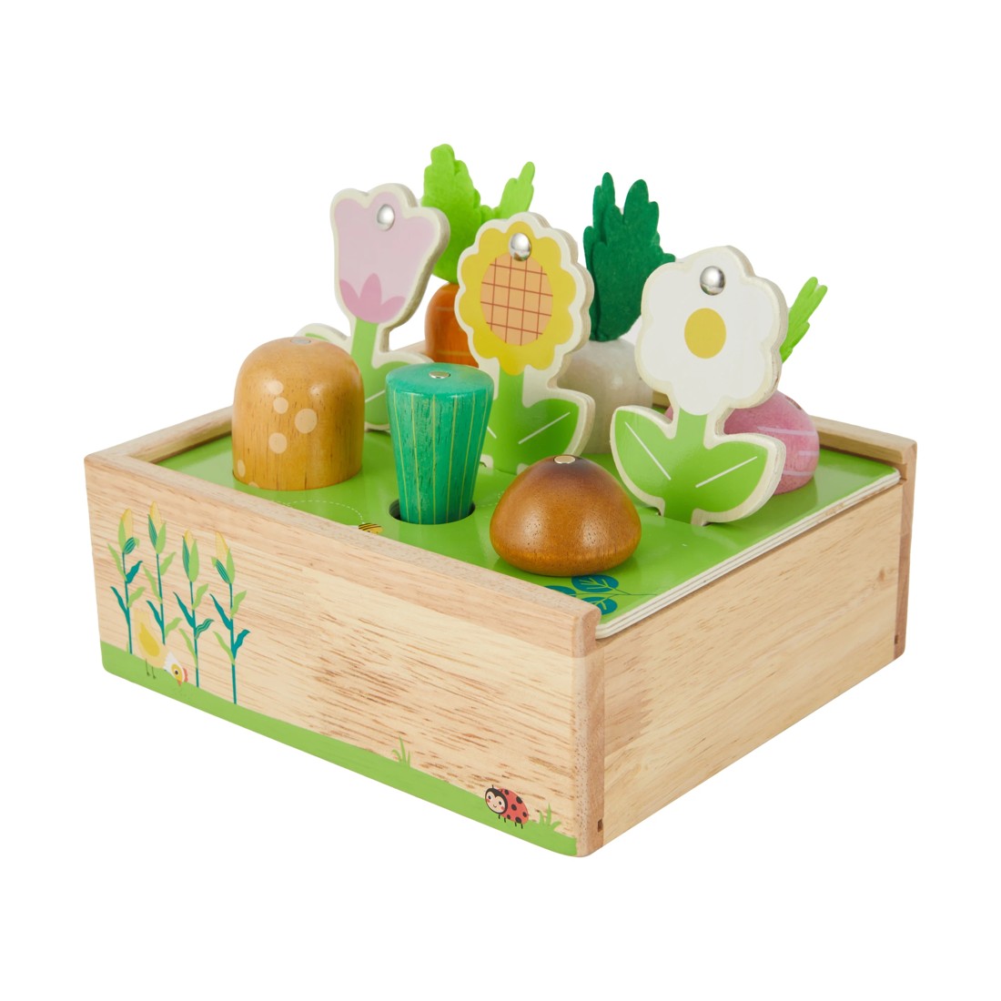 2 12 Piece Wooden Gardening Shape Sorter Playset, 2 of 10