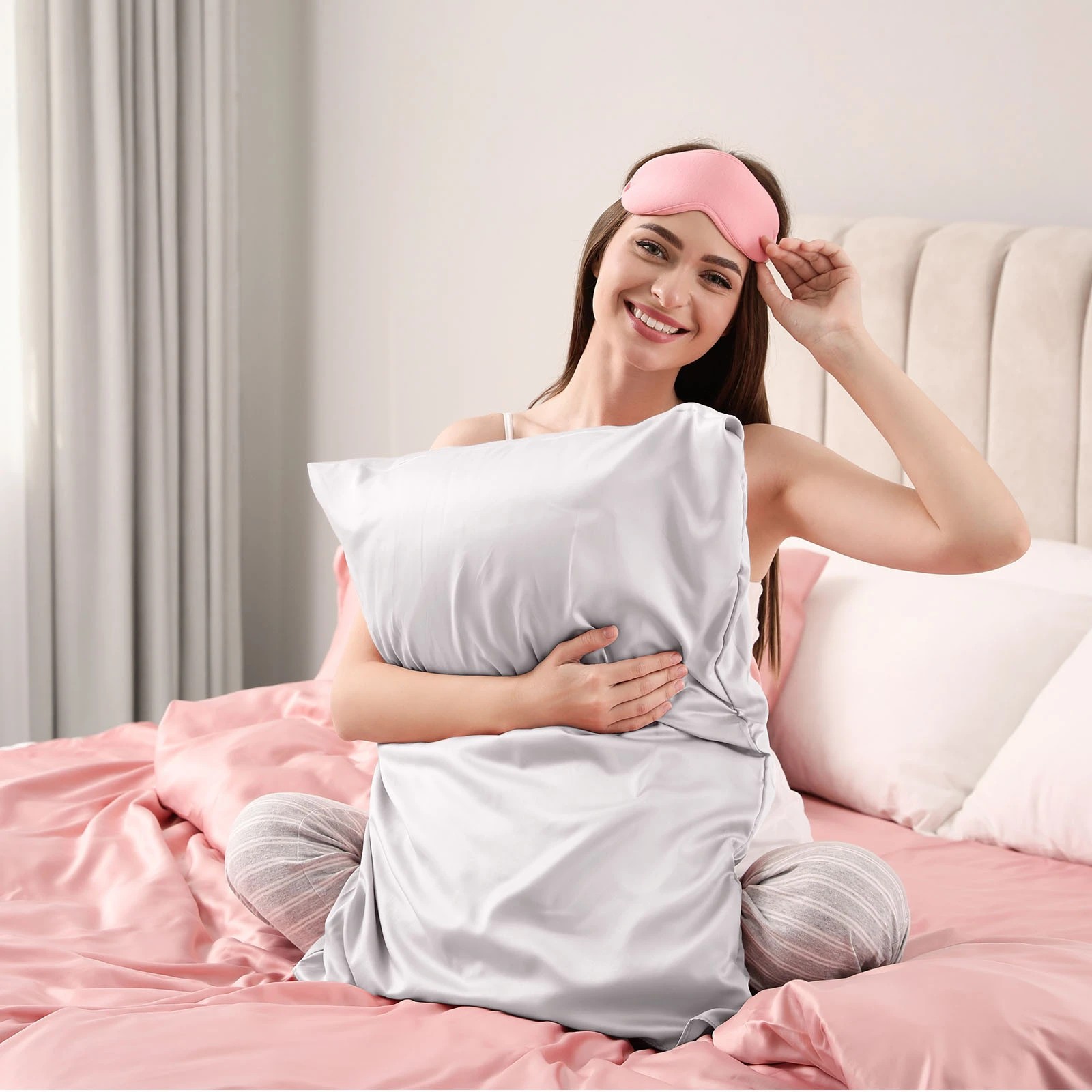 5 Royal Comfort Pure Silk Pillow Case 100% Mulberry Silk Hypoallergenic Pillowcase - Silver, 5 of 10
