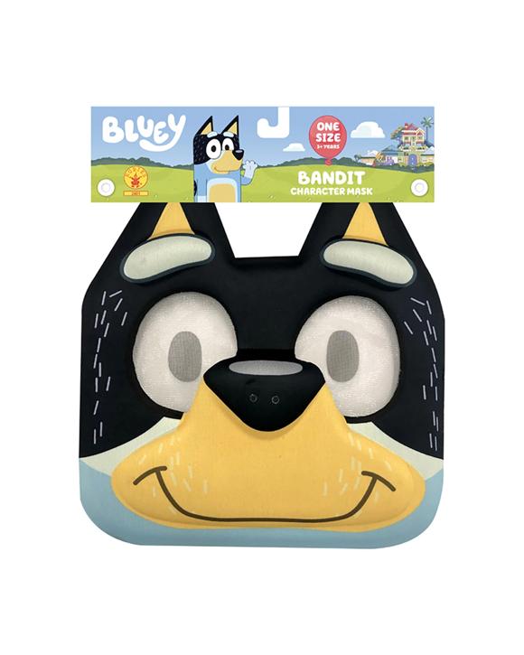 Rubies Bluey Bandit Eva Face Mask Adult Kids Unisex Dress Up Costume - Multi