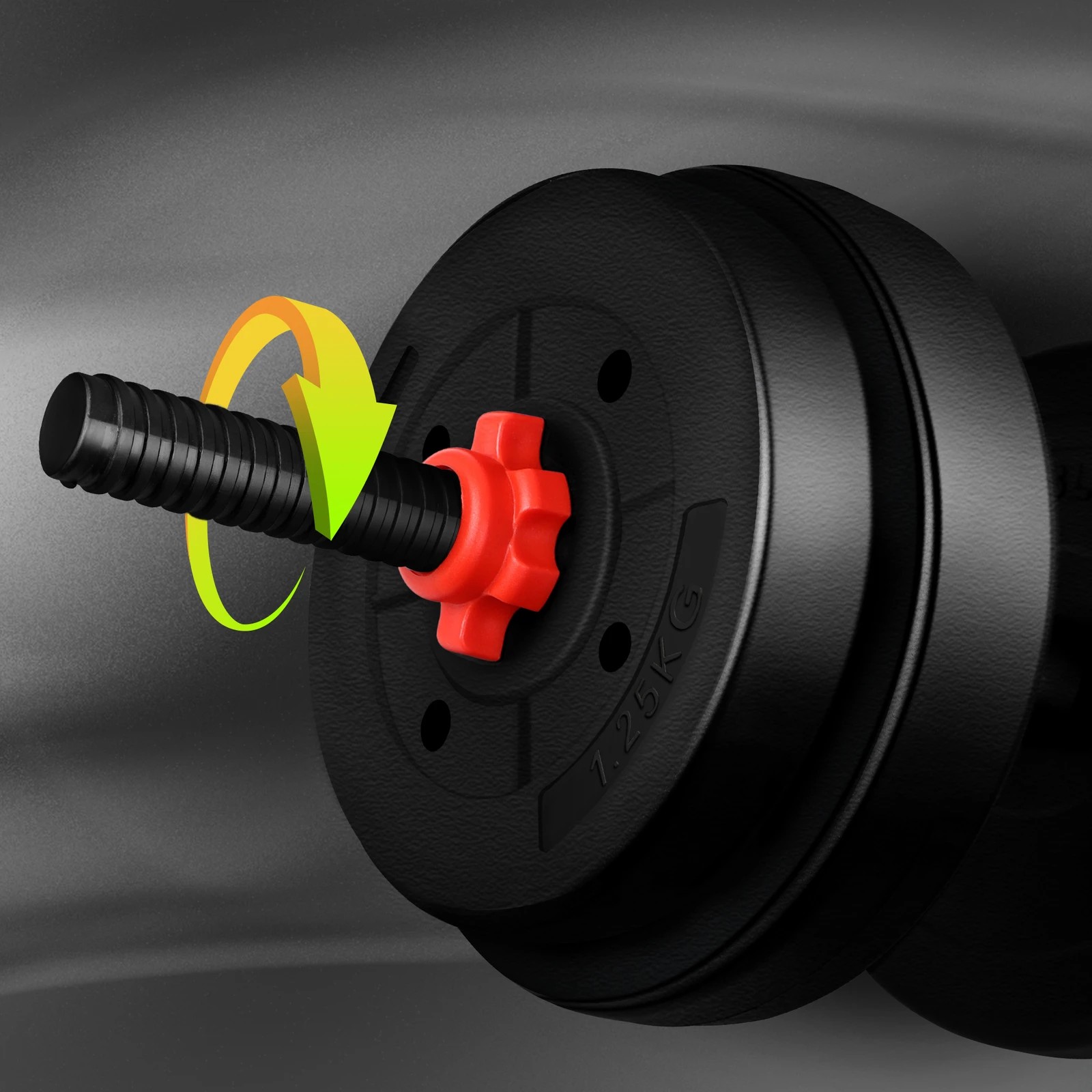 7 Black Lord Dumbbell Set 7in1 Adjustable Barbell Kettlebell Home Gym Fitness 40kg, 7 of 9