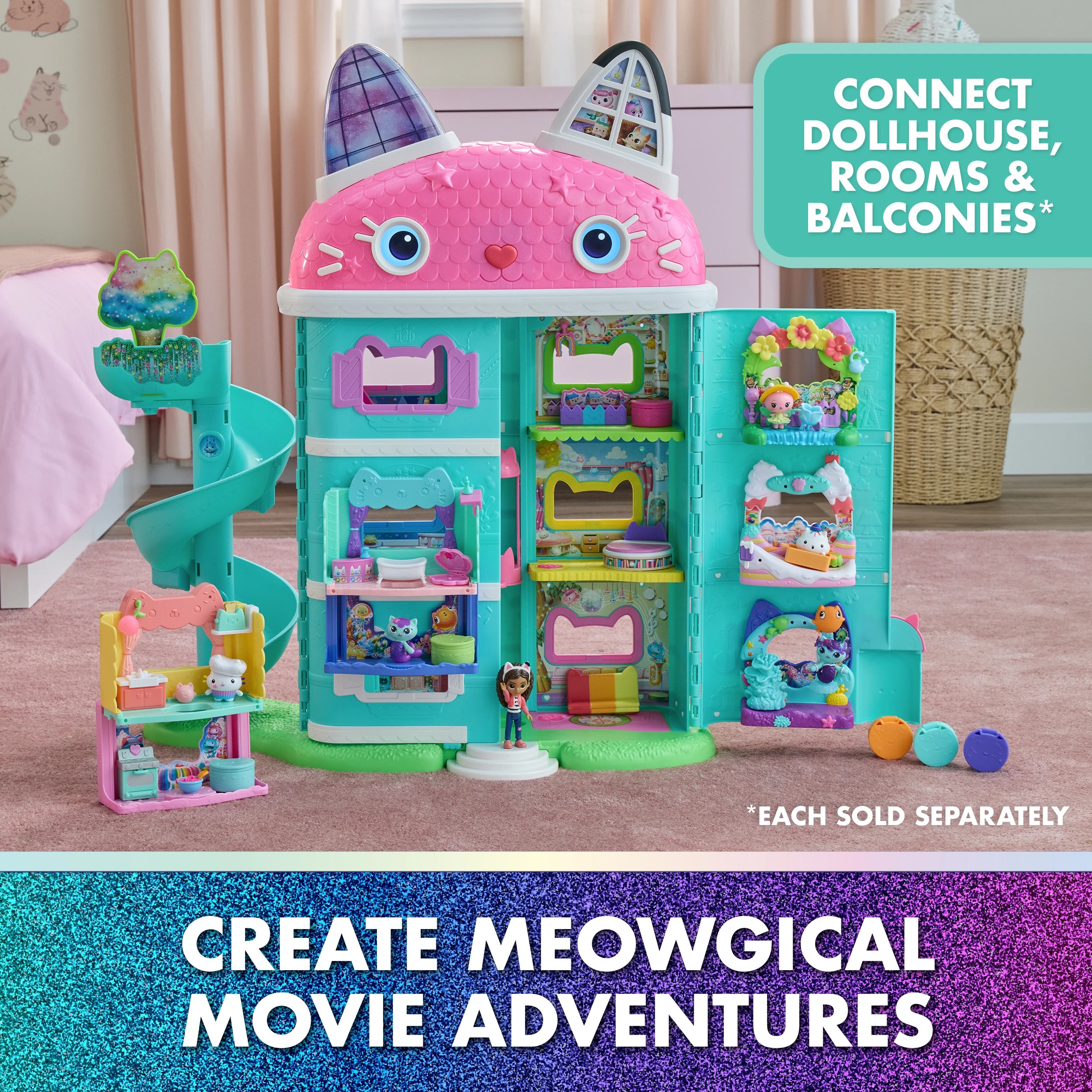 7 Gabby's Dollhouse the Movie Meow-mazing Interactive Dollhouse, 7 of 10