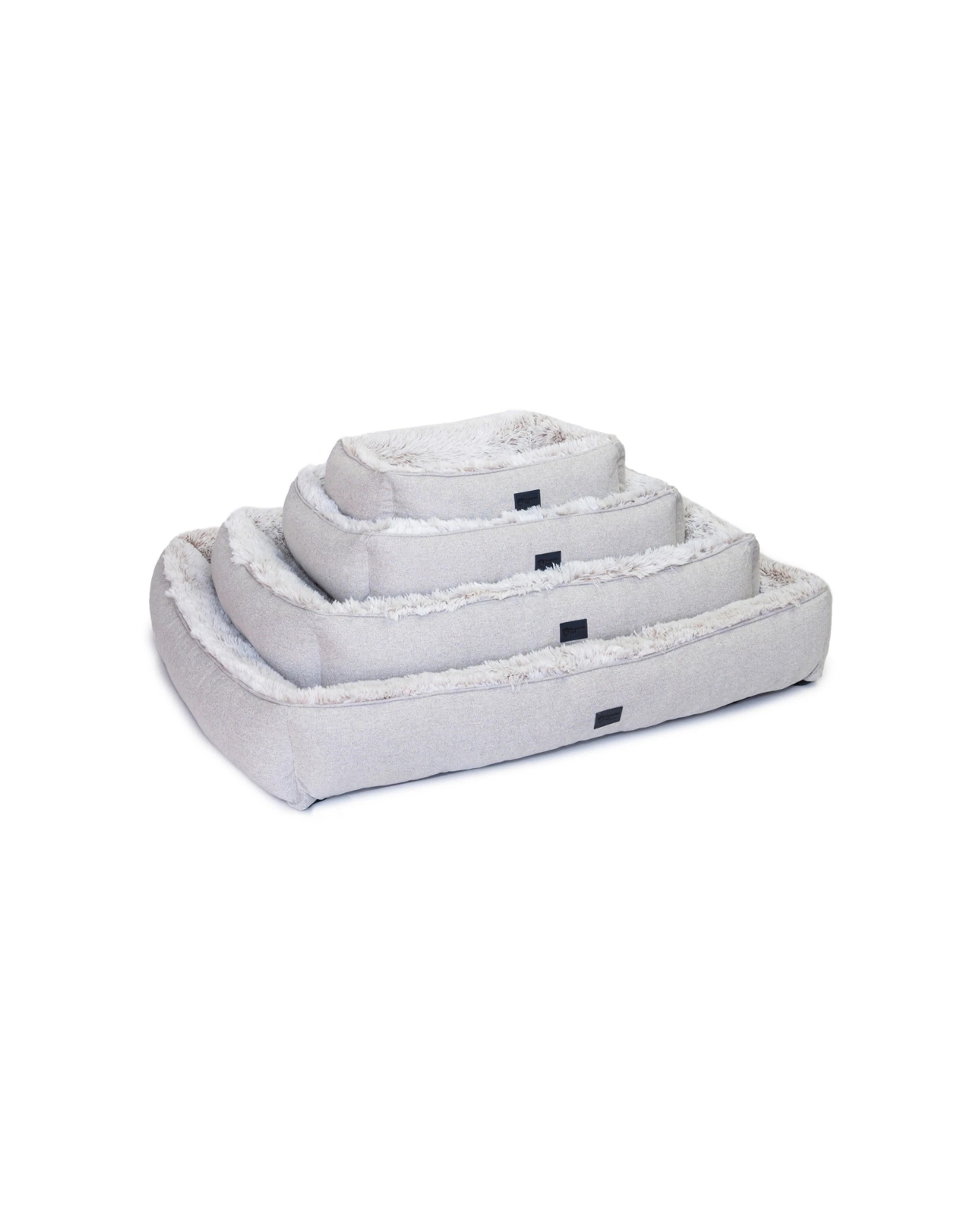 4 SUPERIOR PET PLUS Ortho Dog Lounger Aspen Faux Fur Mini Orthopaedic Dog Bed - Beige, 4 of 4