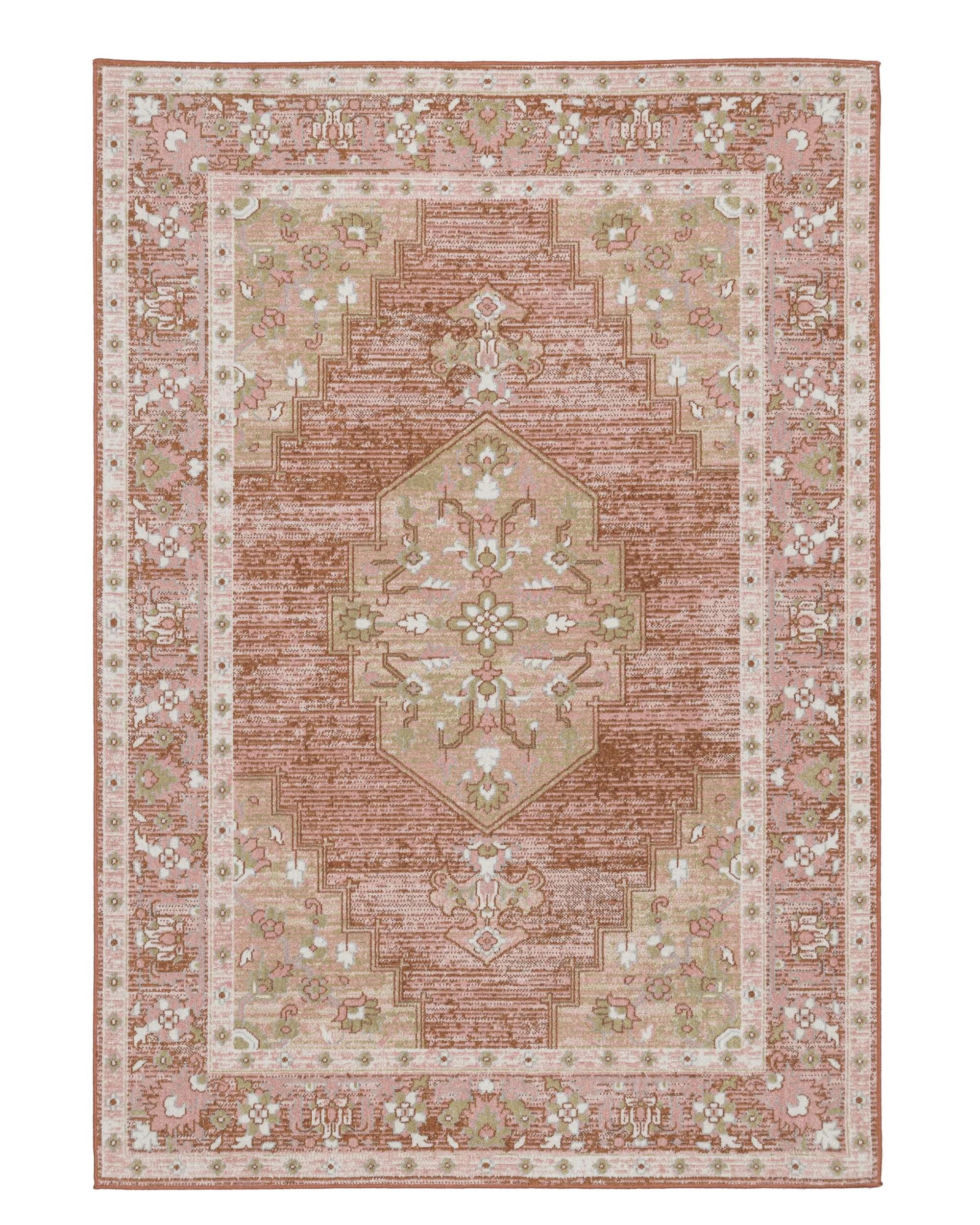 1 Loopsie Vilbergen Traditional Washable Rug-400cm x 300cm - Pink, 1 of 9