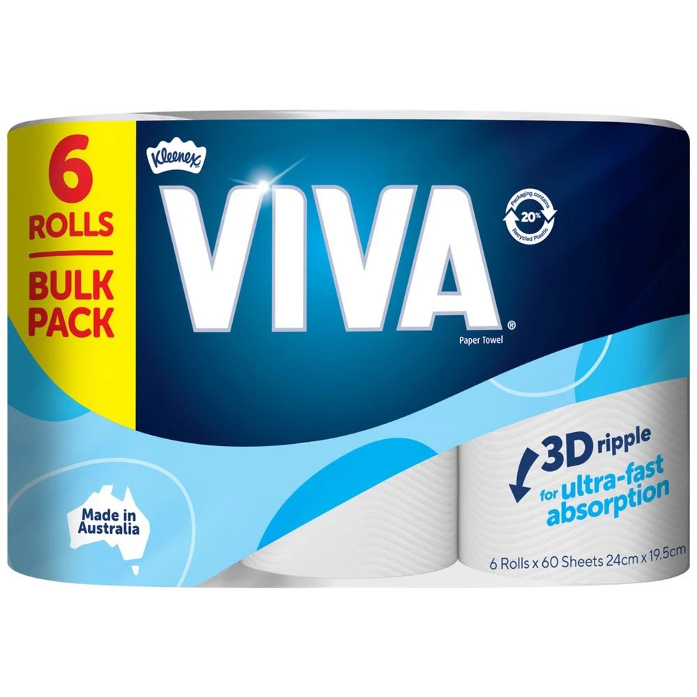 2 Kleenex VIVA Kitchen Towels 120 Sheet 6 Pack, 2 of 5