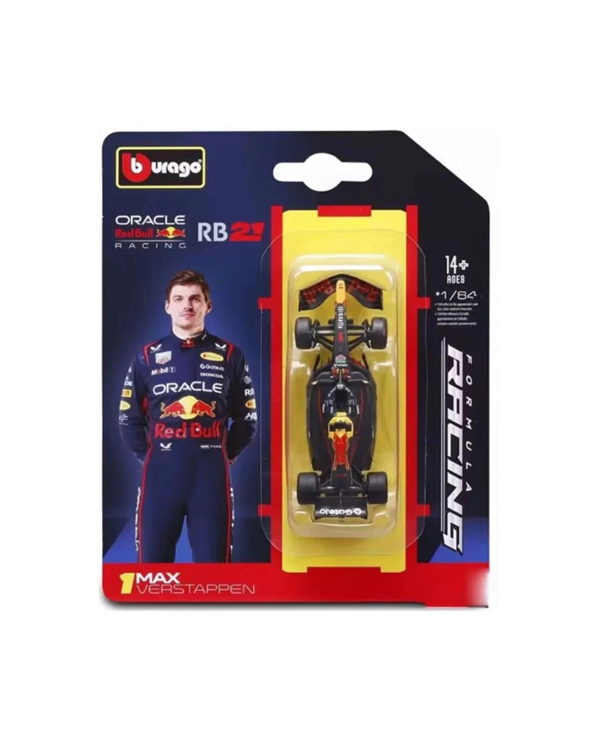 1 Bburago 2025 Red Bull Racing Formula 1 #1 Max Verstappen 1:64 Scale, 1 of 3
