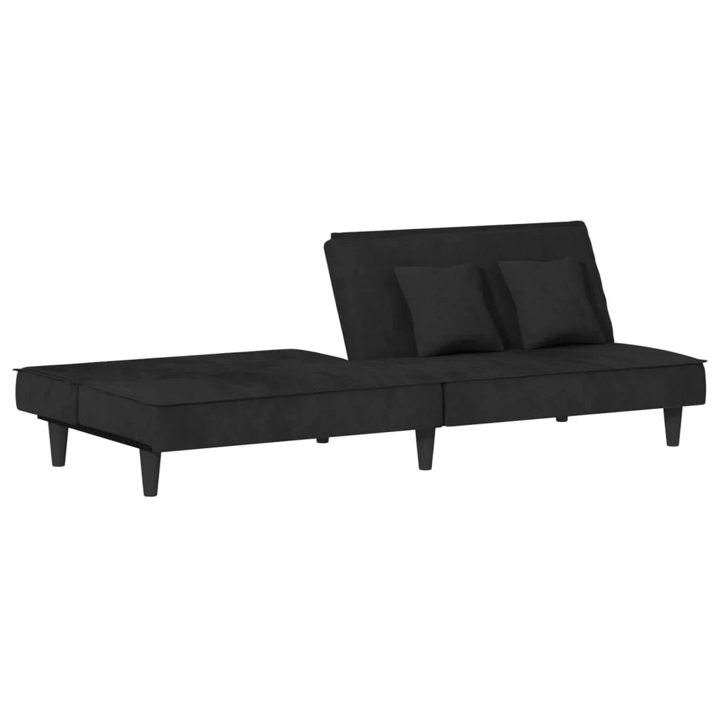 7 Vidaxl Sofa Bed Velvet - Black, 7 of 10