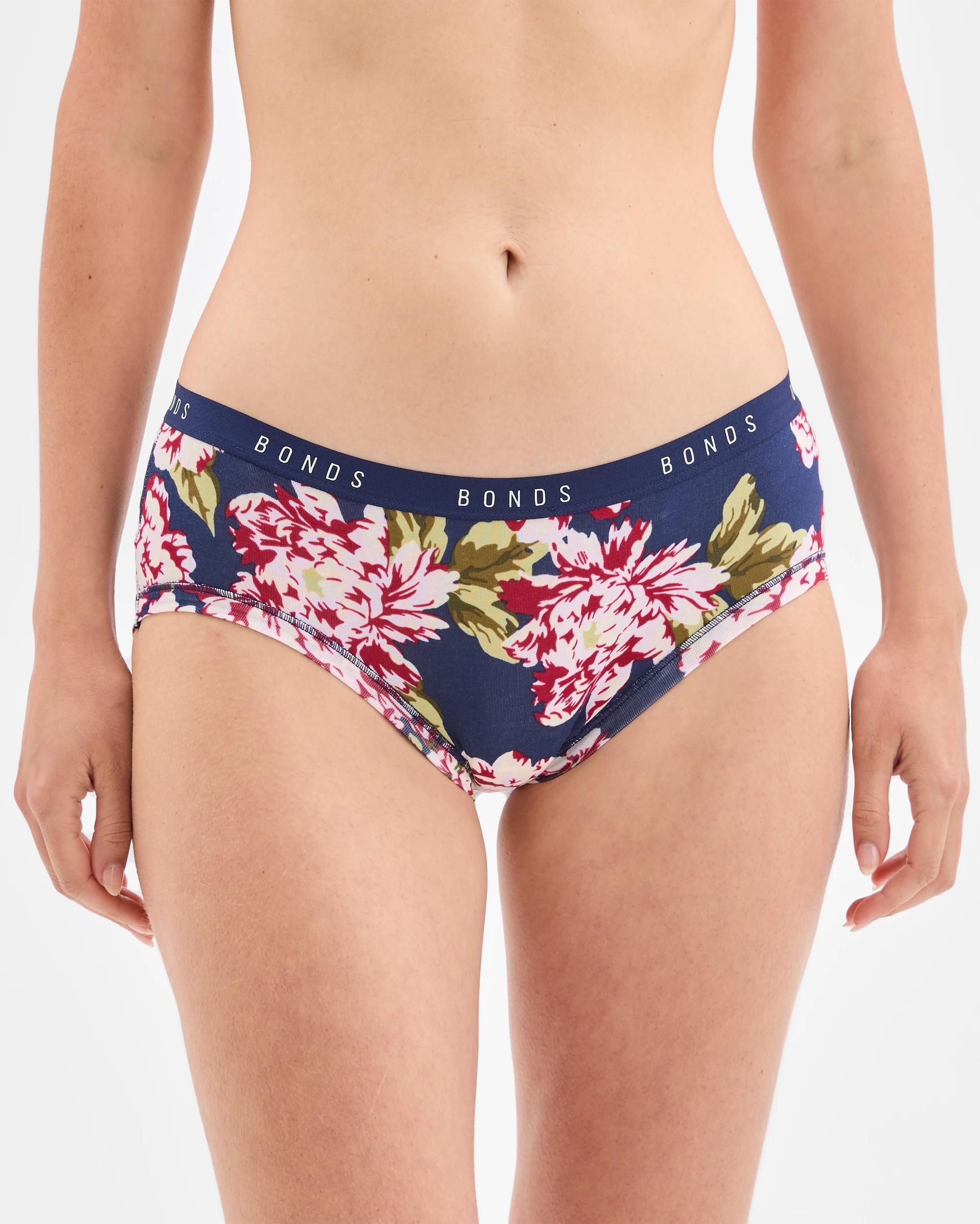 8 Bonds Cottontails 3 Pack Midi Briefs 70K VINTAGE BLOOM/WILDEST DREAMS/BLACK SEA, 8 of 10