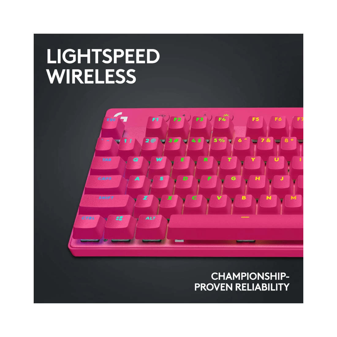 4 Logitech G PRO X TKL LIGHTSPEED Gaming Keyboard - Magenta - Pink, 4 of 8
