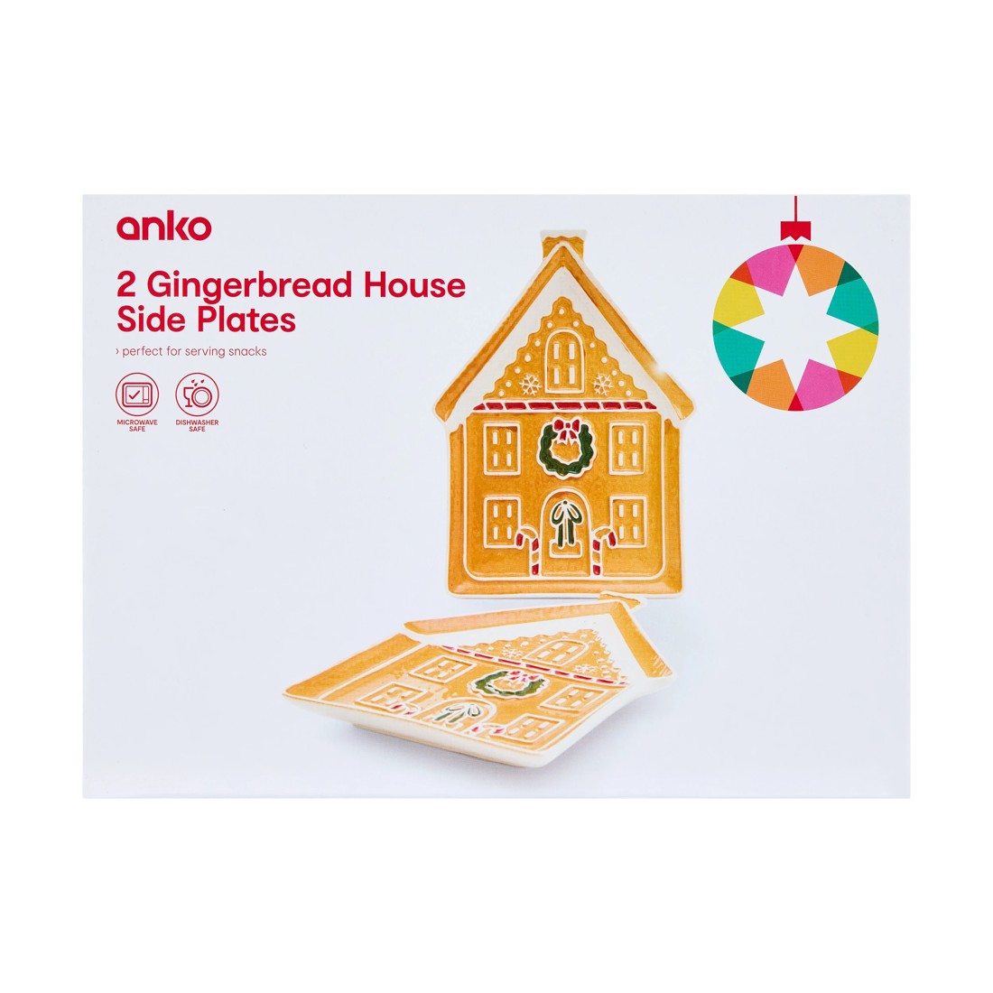 6 Set of 2 Gingerbread House Side Plates, 6 of 6