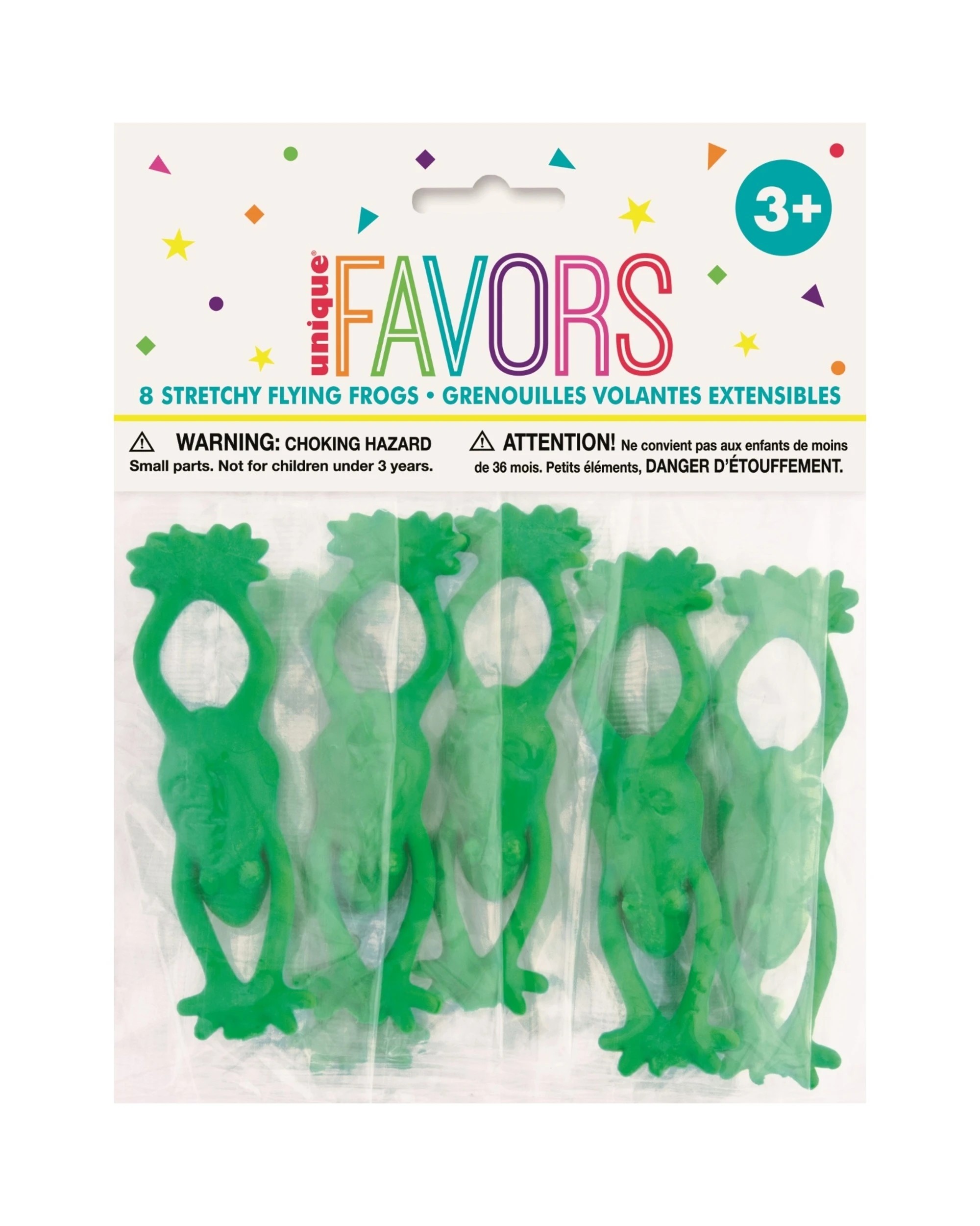 1 Unique Stretchy Flying Slingshot Frogs Pack of 8, 1 of 2