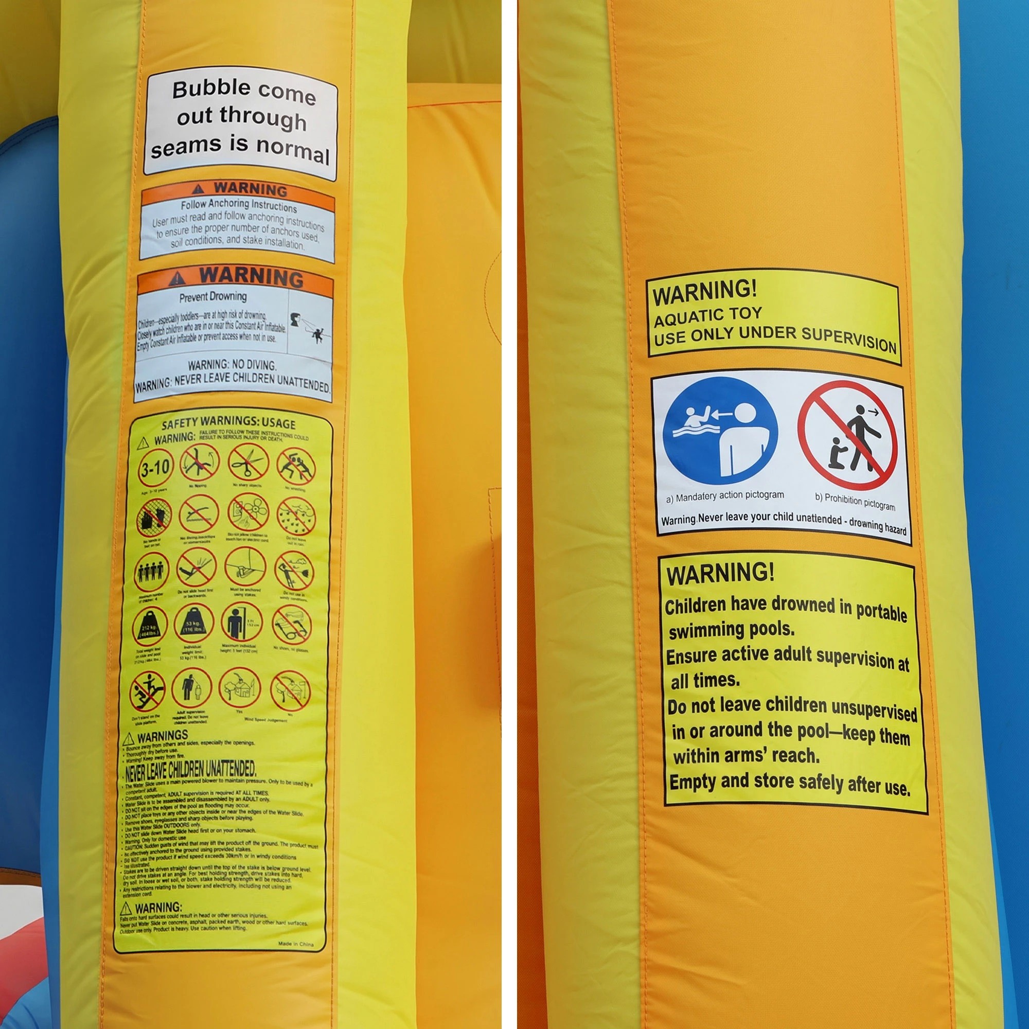 8 Keezi Inflatable Kids Pool Water Slide Splash Castle Dual Slides Football Water Cannon Basketball 622cmx542cm - Multi, 8 of 10
