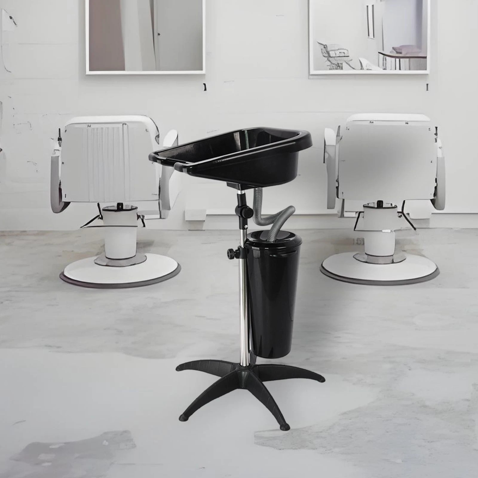 2 Ausway Portable Adjustable Salon Basin with 10L Bucket Mobile Hair Washing Sink, 2 of 8