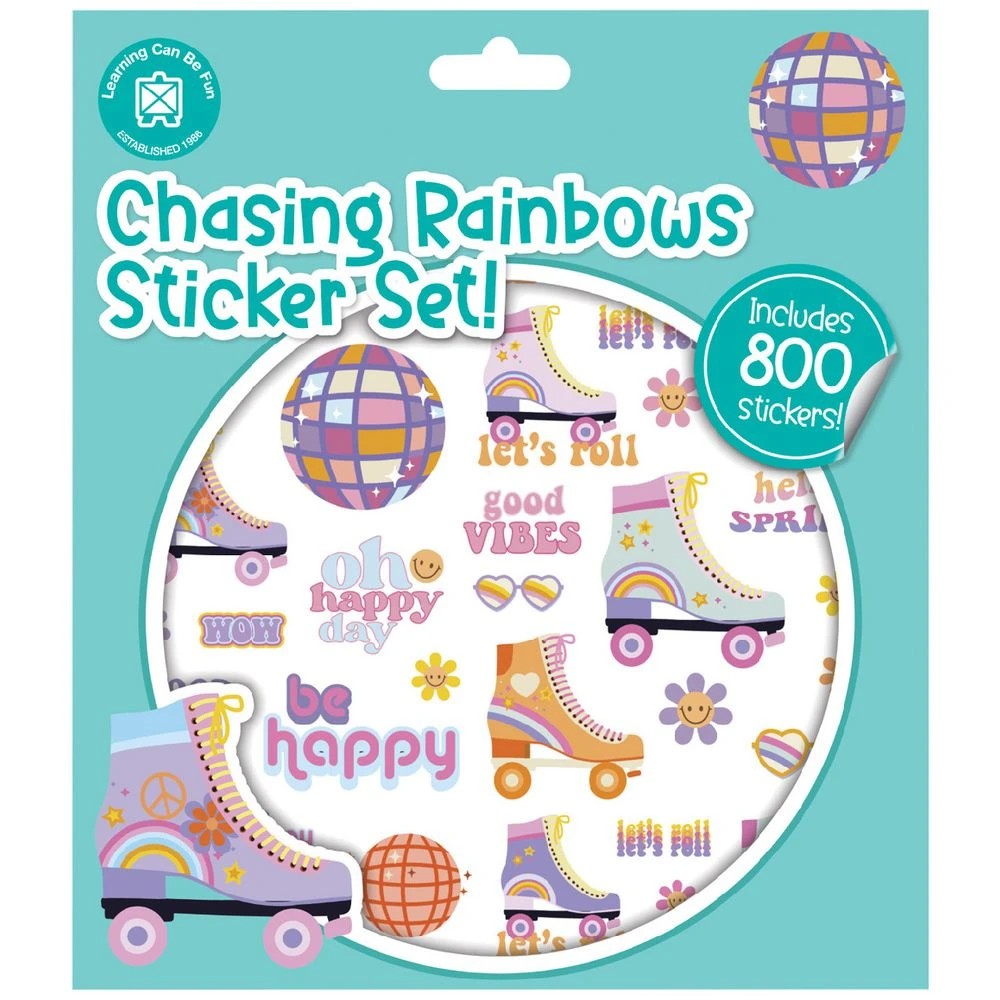 1 Learning Can Be Fun Sticker Set Chasing Rainbows 800 Pack, 1 of 3