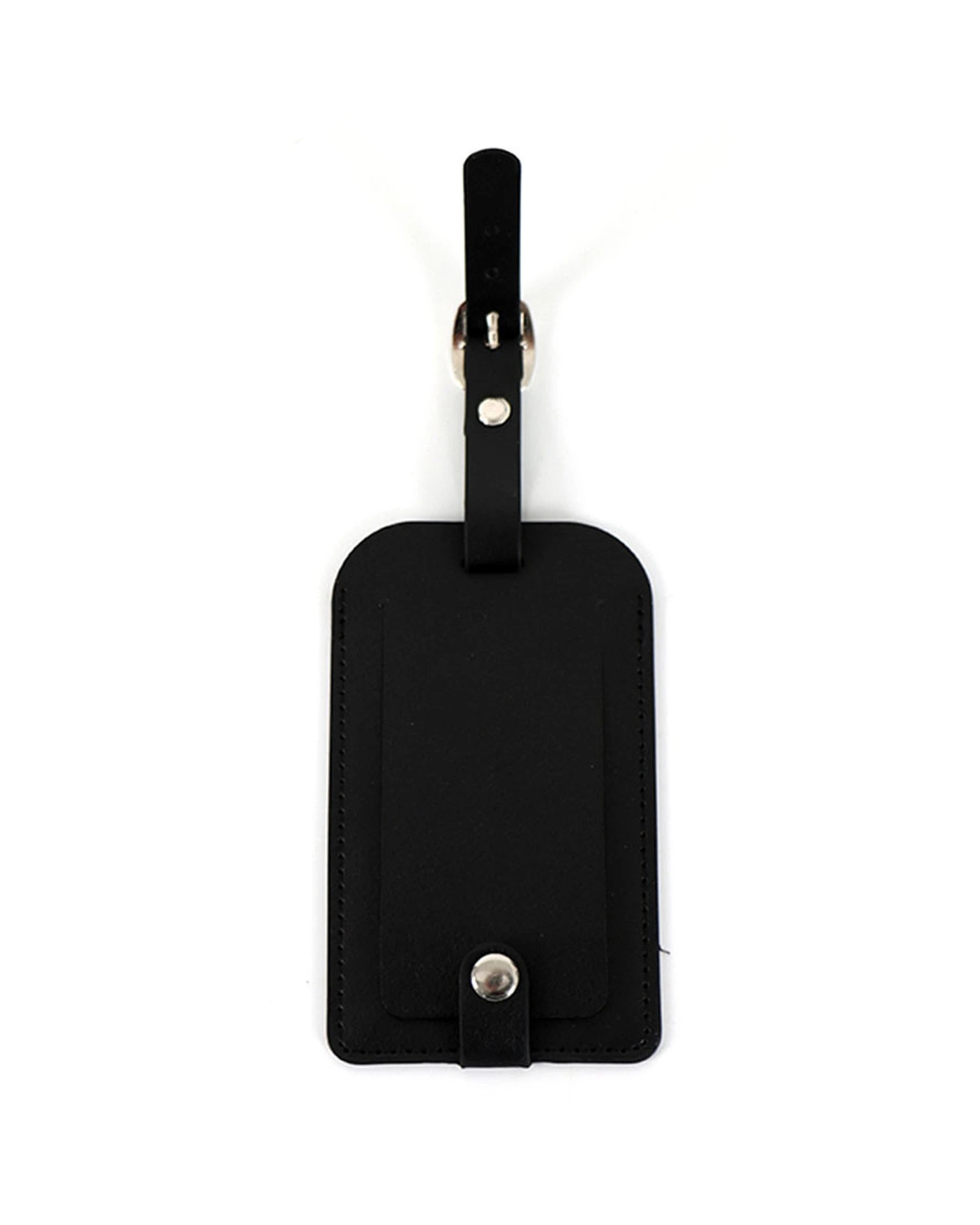 1 Tosca PU Luggage Bag Suitcase Name Address Tag Travel Accessory - Black, 1 of 1