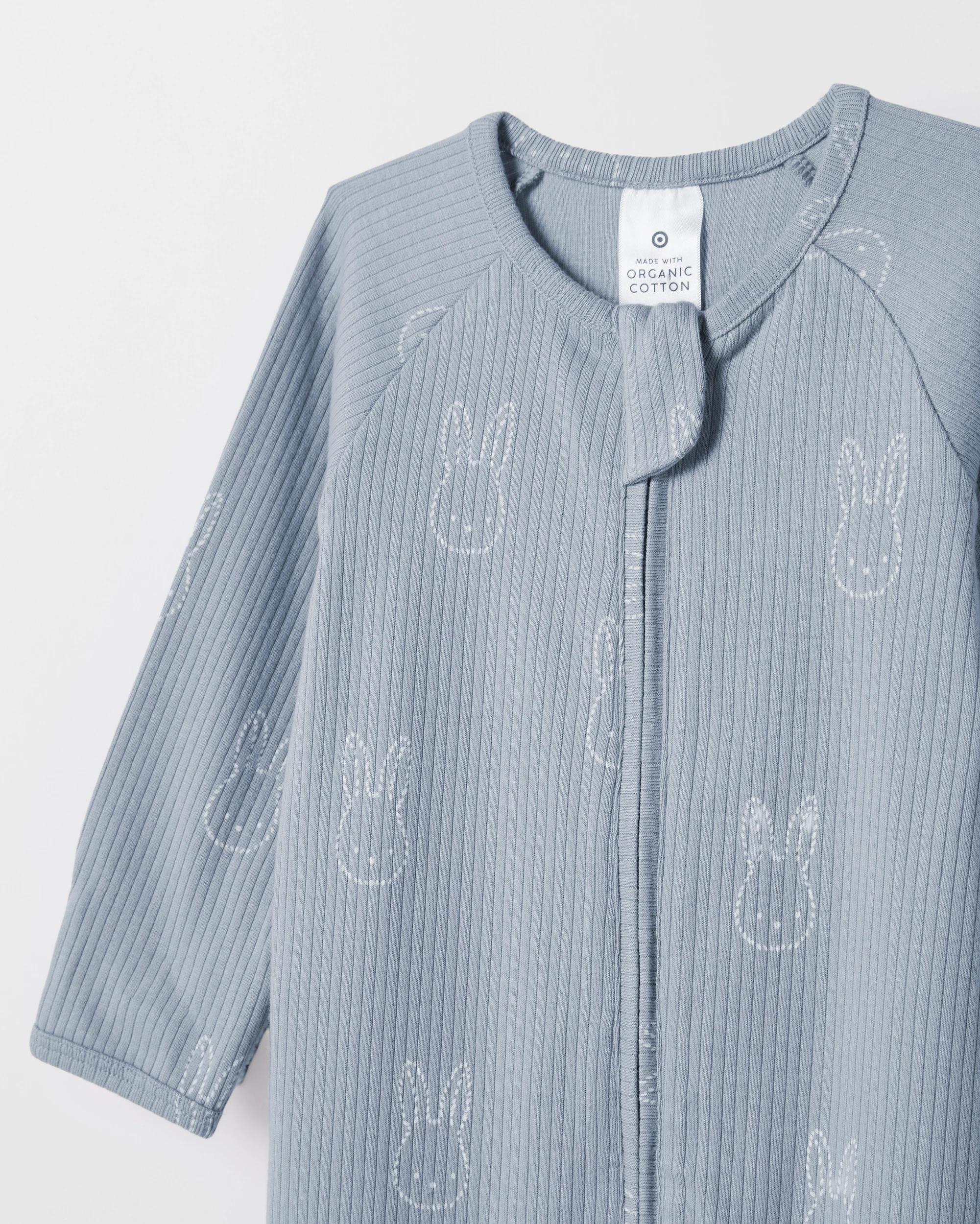 4 Target Baby Baby Organic Cotton Print Zip Coverall DUSTY TEAL, 4 of 4