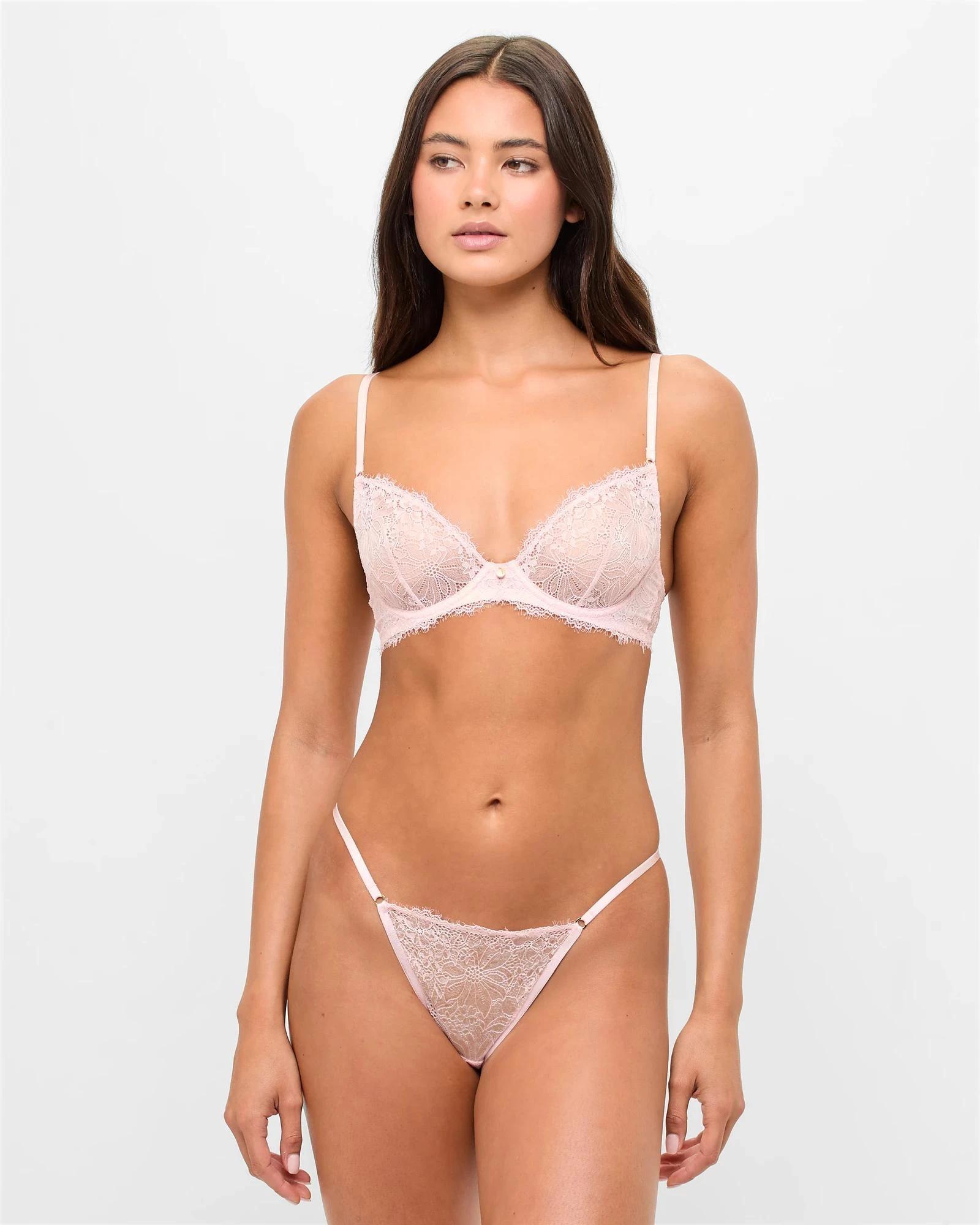 2 Chella Lace Plunge Underwire Bra - Lily Loves BLUSH, 2 of 4