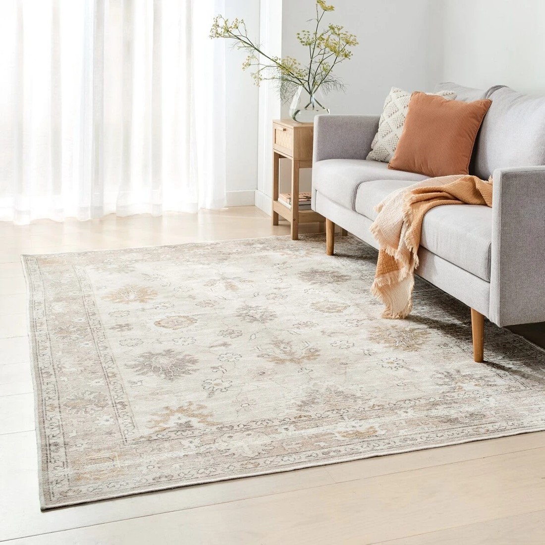 1 Amir Washable Rug - Beige, Large - 235cm x 160cm, 1 of 8