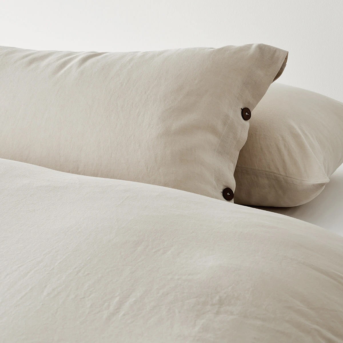 4 Kayden Linen Cotton Quilt Cover Set - Queen Bed, Natural, 4 of 7