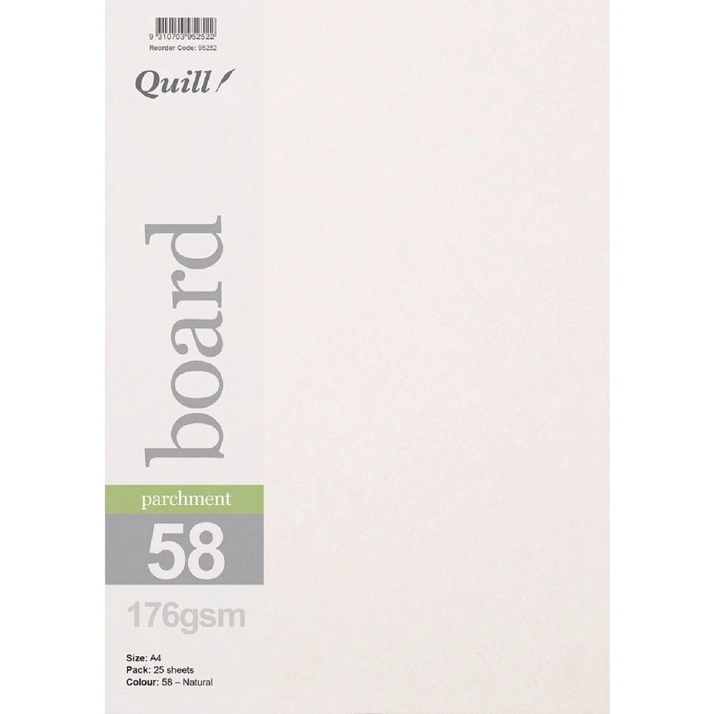 1 Quill Parchment 176gsm A4 Board Natural 25 Pack, 1 of 1
