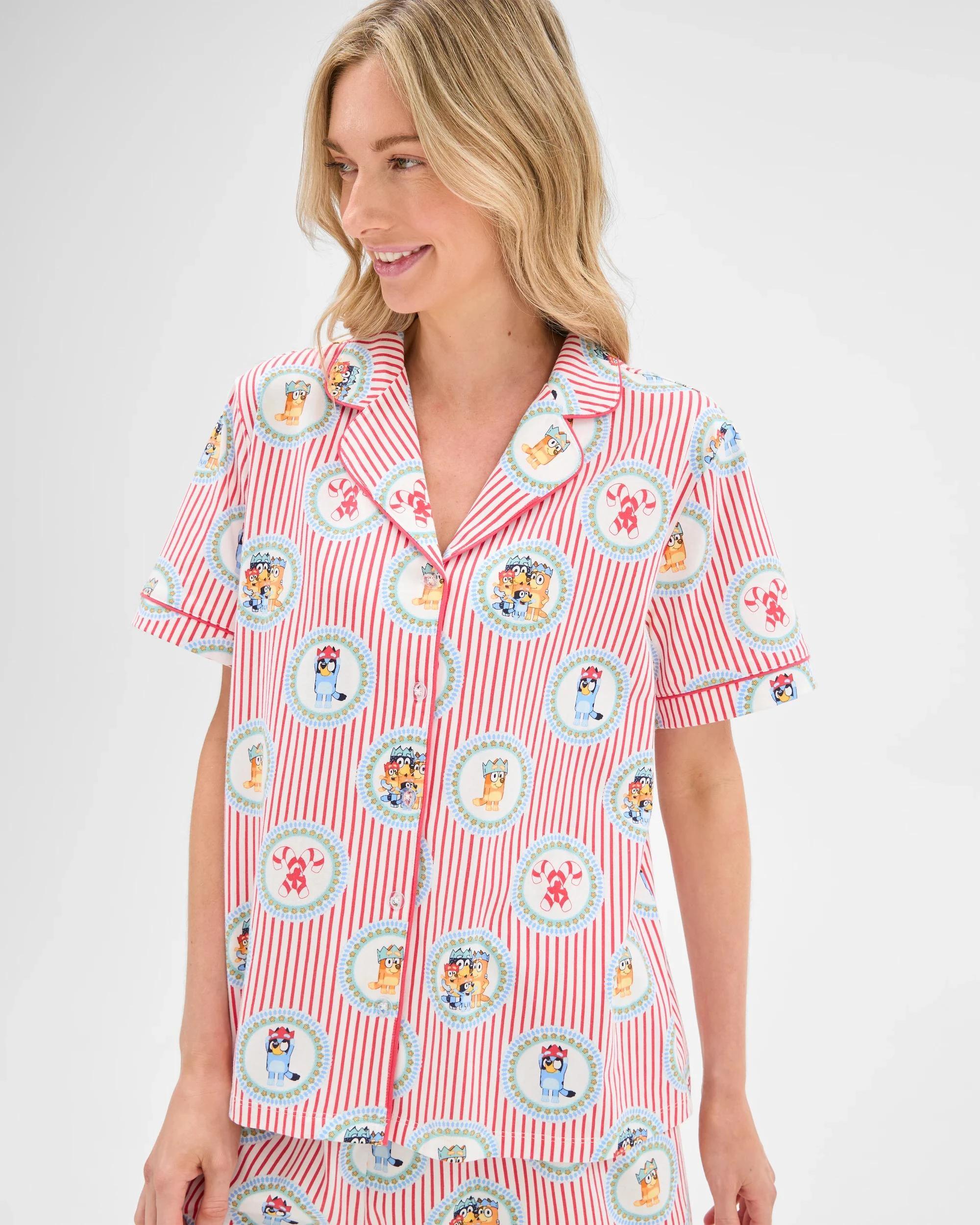 6 Family Matching Christmas Bluey Womens Australian Cotton Pyjama Set BLUEY, 6 of 9