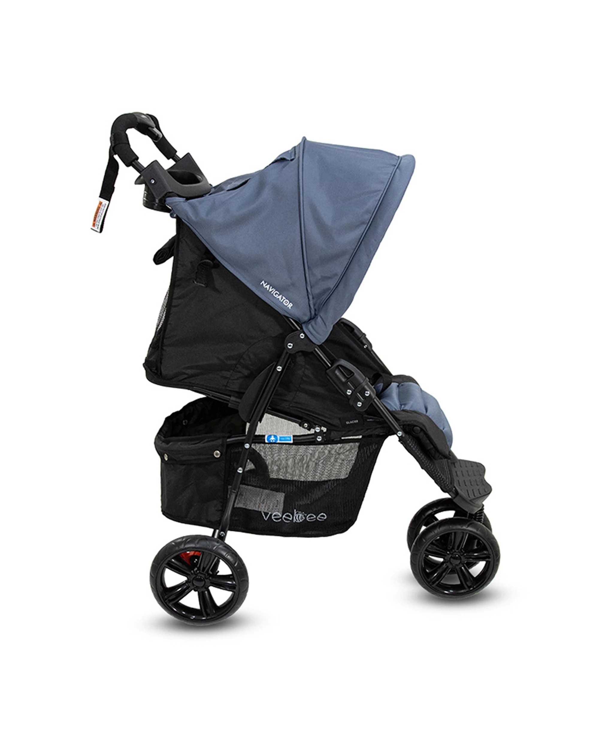 6 Vee Bee Navigator Stroller 100cm Folding Baby Pram Infant Toddler Glacier
 - Blue, 6 of 9