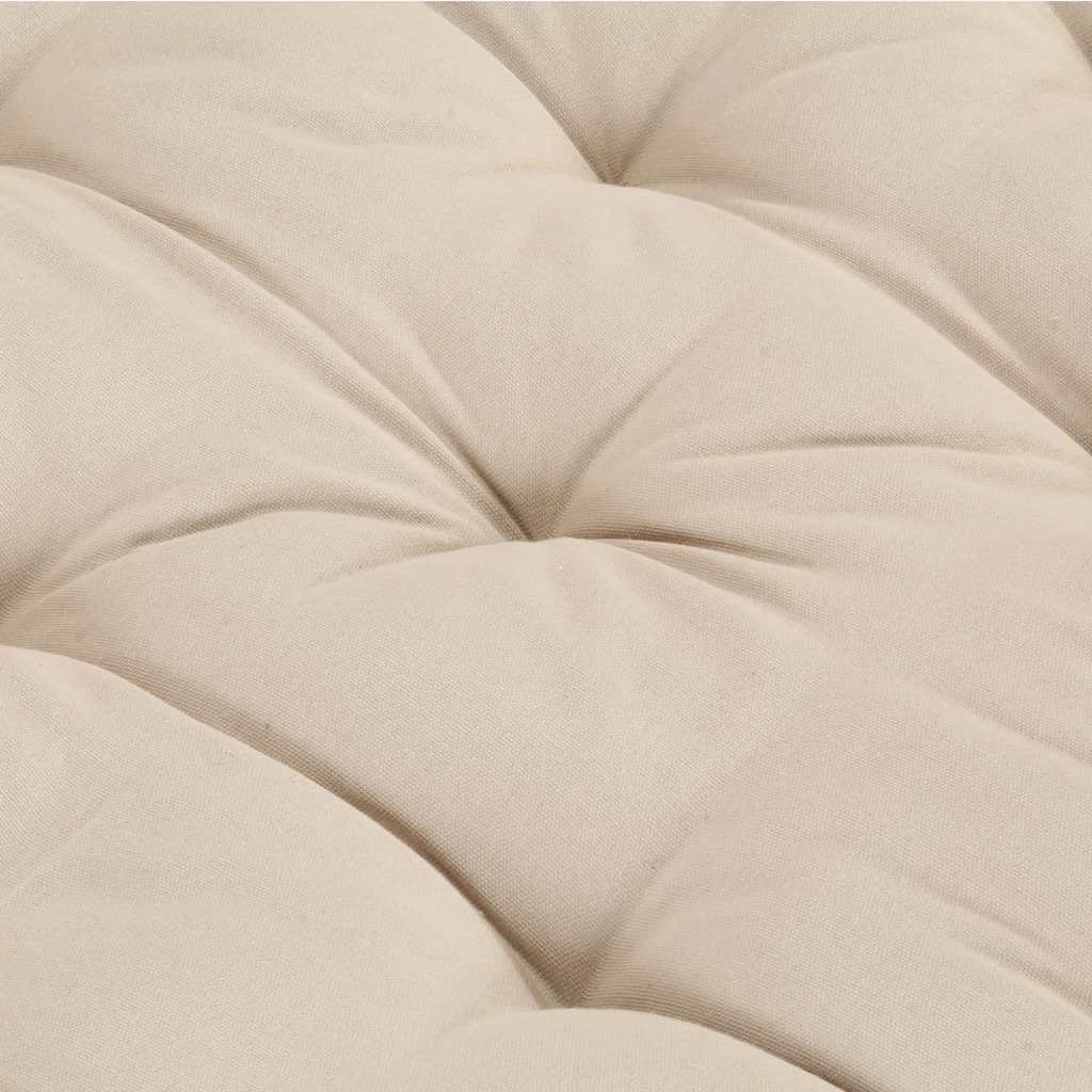 6 vidaXL Pallet Floor Cushion Cotton - Beige, 6 of 6