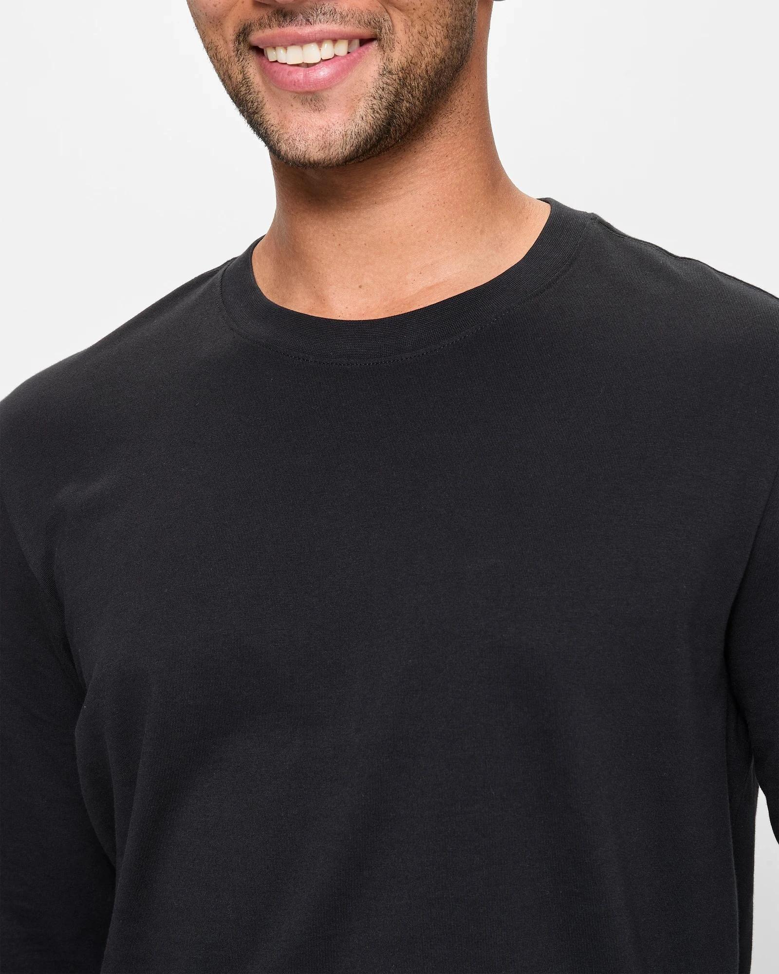 5 Target Australian Cotton Long Sleeve T-Shirt BLACK, 5 of 5
