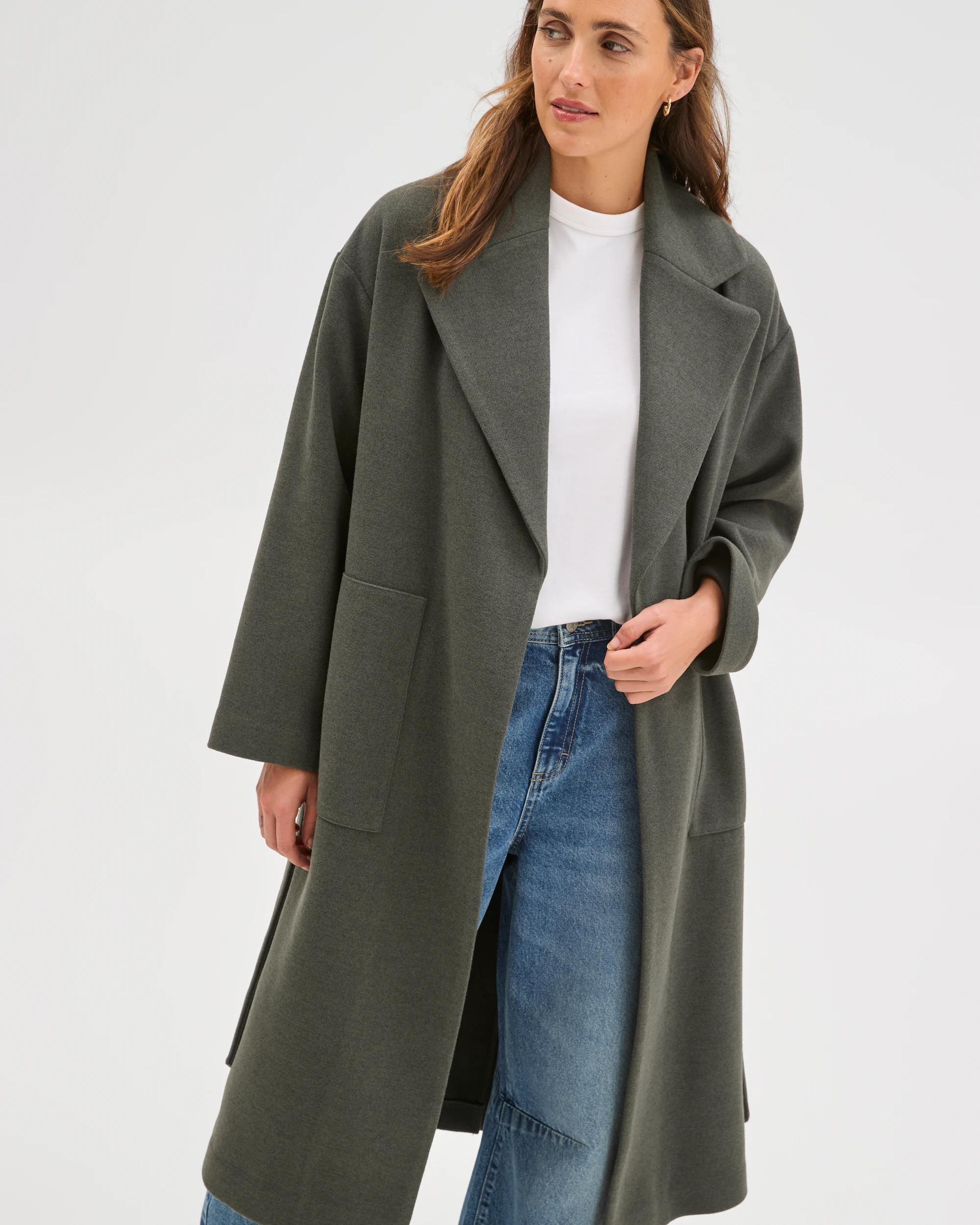 2 Target Woman Soft Wrap Coat OREGANO, 2 of 7