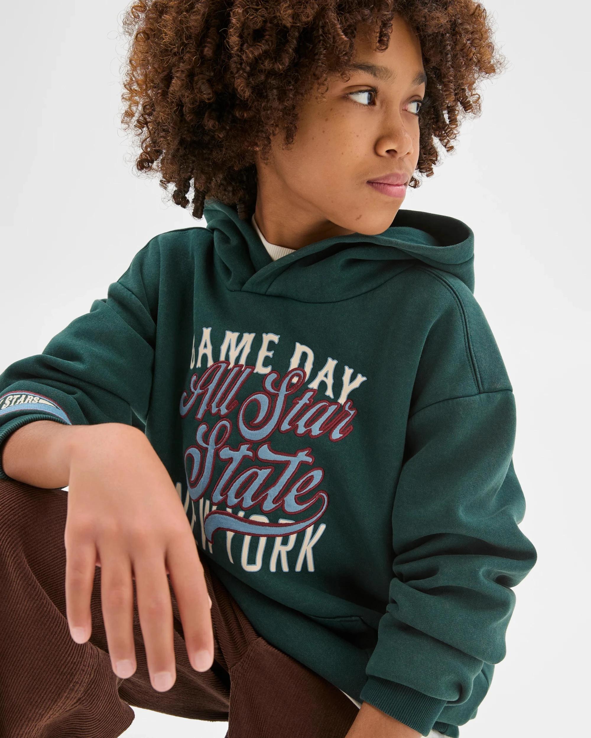 4 Target Kids Heavyweight Popover Hoodie GREEN, 4 of 6