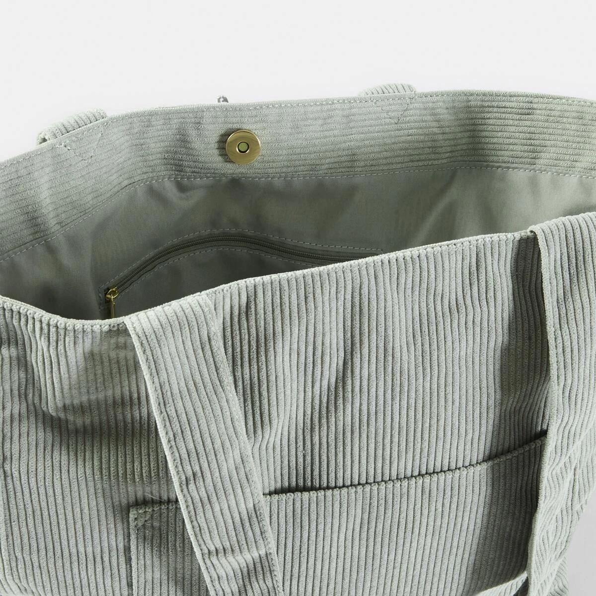 4 Corduroy Tote Bag Soft Khaki, 4 of 5