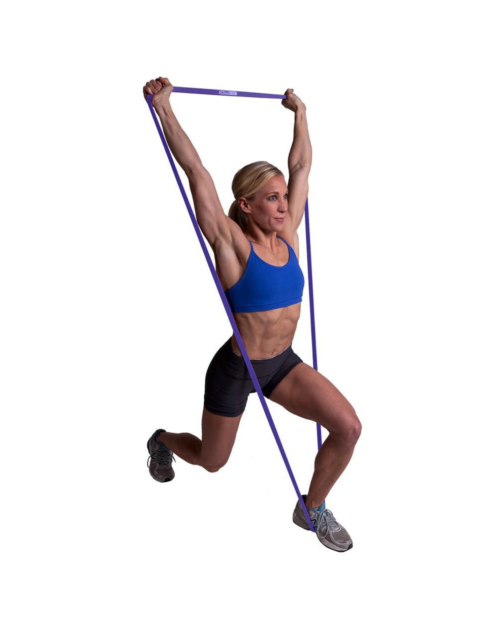 3 GoFit Hdr Band 9-16 kg Latex Loop Resistance Band 2.03 m Strength Training - Purple, 3 of 3