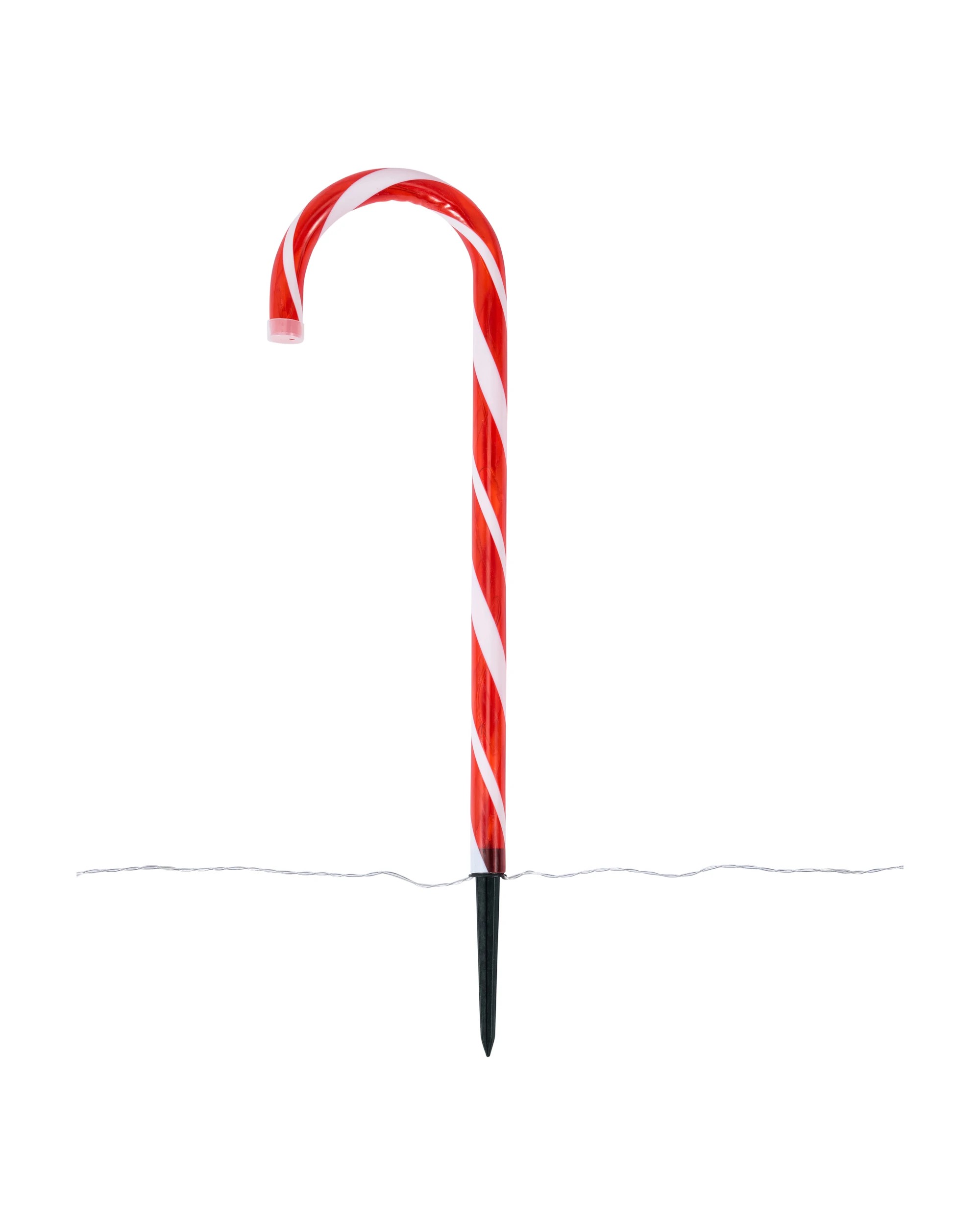 4 4 Pack Solar Powered LED Light Up Candy Cane Stakes, 4 of 9