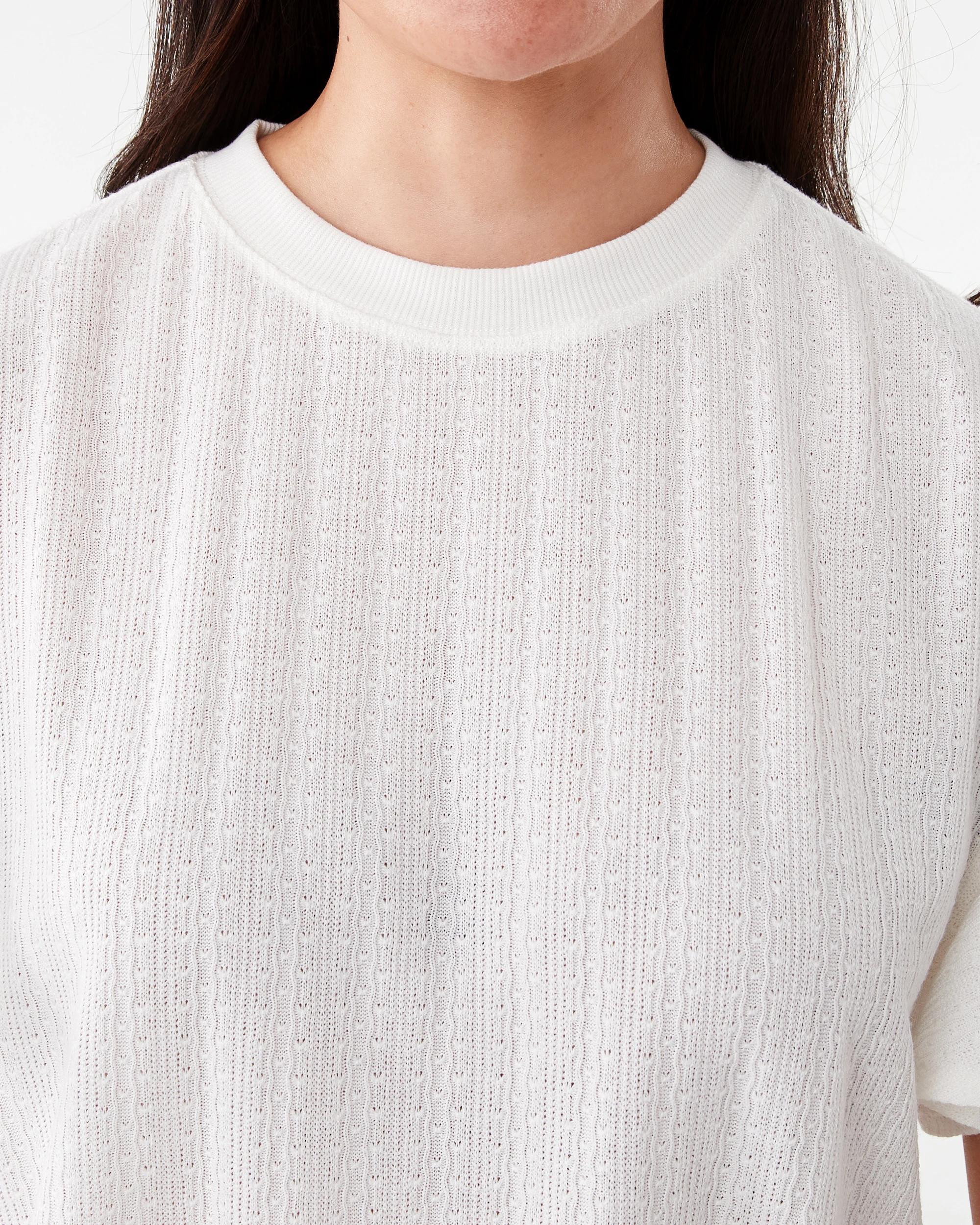 5 Short Sleeve Flutter Top Cld White, 5 of 7