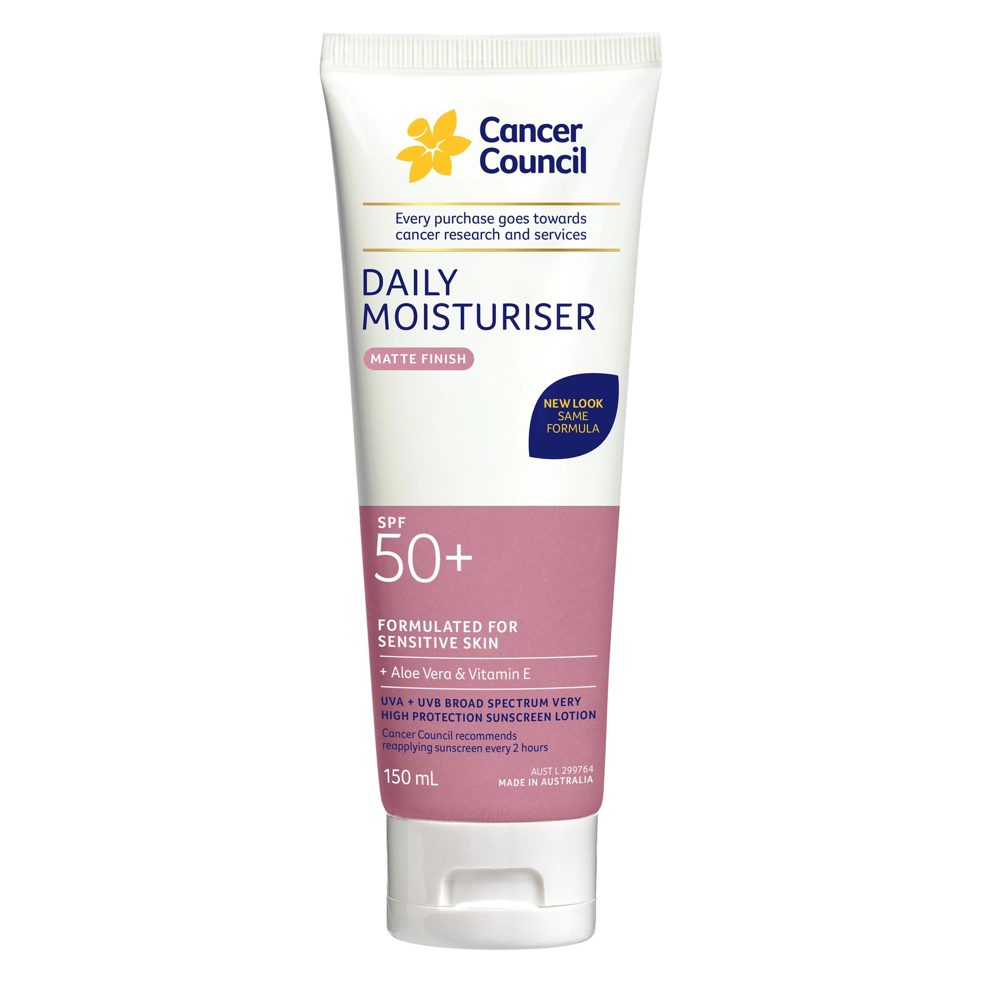 1 Cancer Council SPF50+ Daily Moisturiser 150ml - Aloe Vera and Vitamin E, 1 of 4