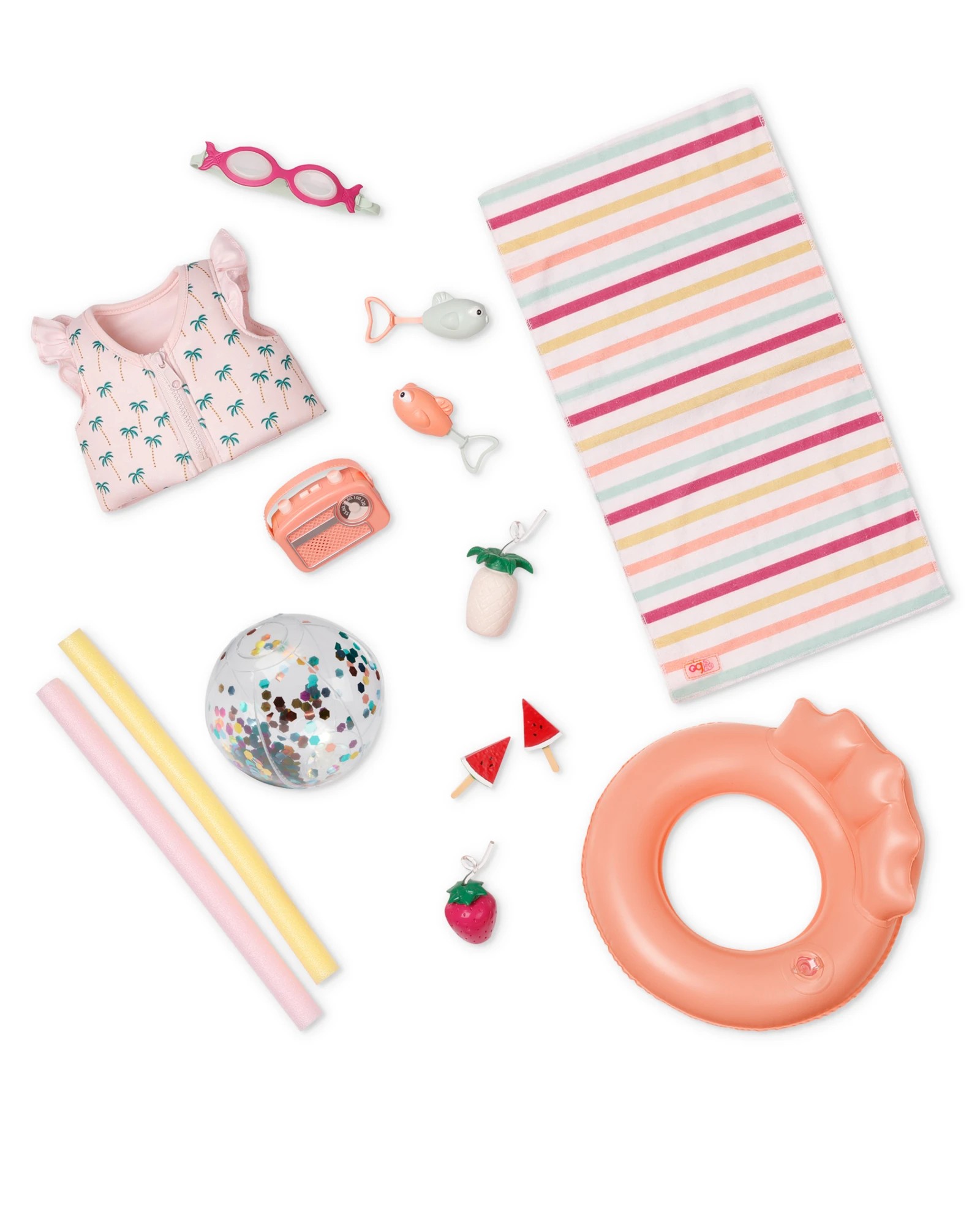 5 Our Generation Poolside Fun 18-inch Doll Pool Playset - Multi, 5 of 10