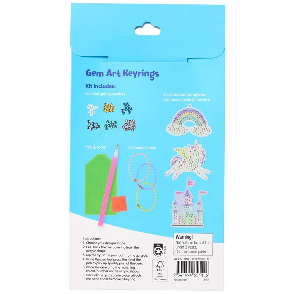 2 Kadink Gem Painting Key Rings Fairy Tale 3 Pack, 2 of 6