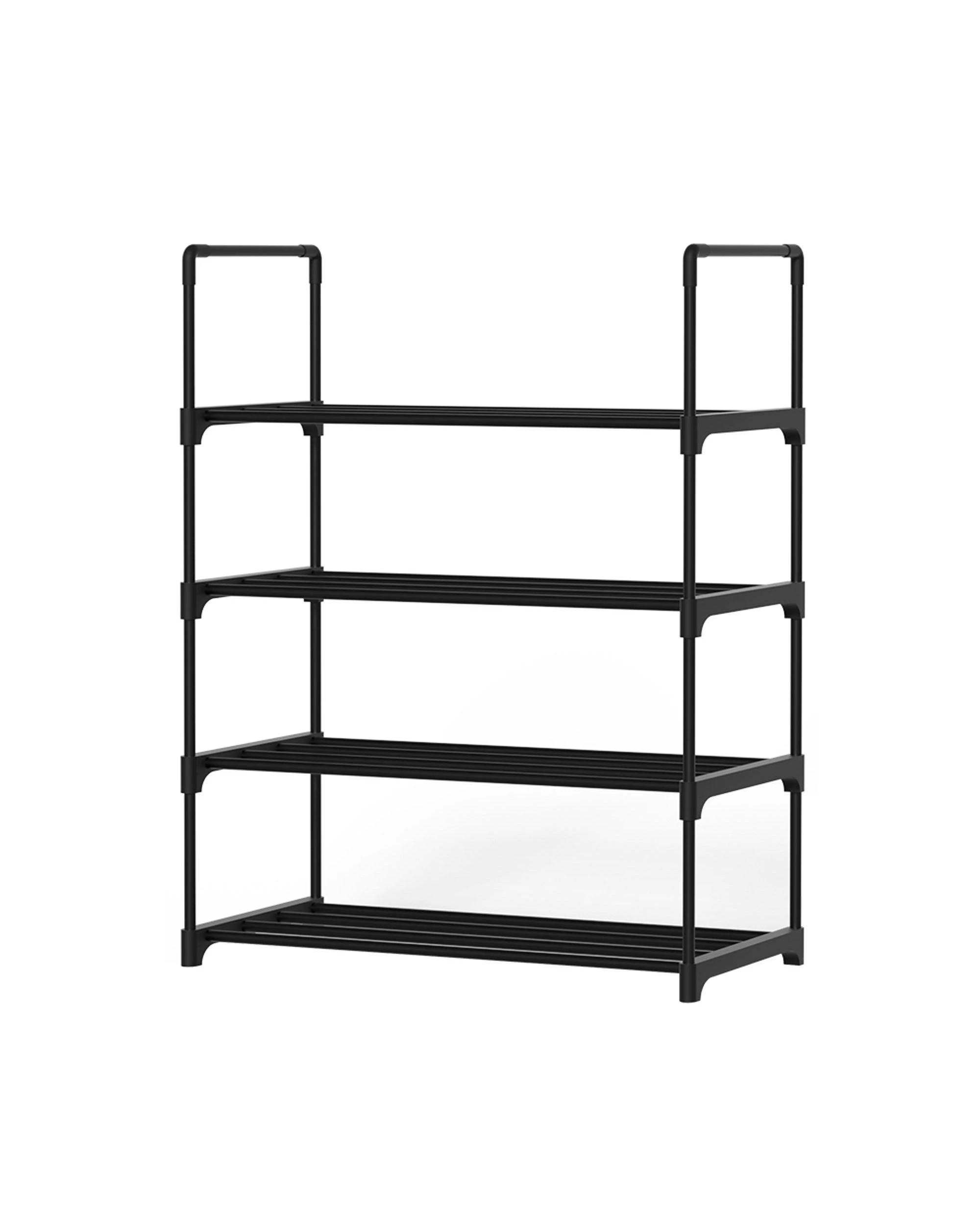 1 Artiss Shoe Rack Cabinet Stackable 4-tier 12 Pairs
 - Black, 1 of 3