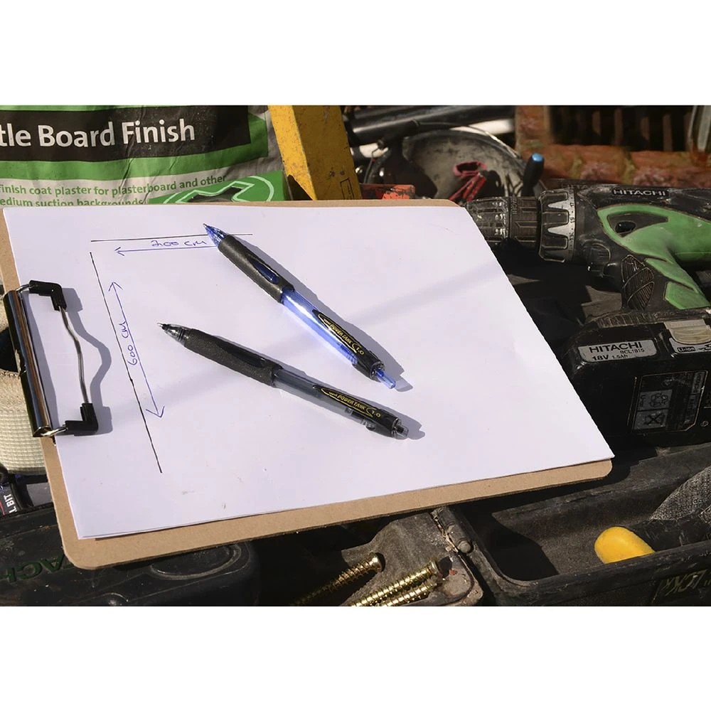 4 Uni Power Tank Retractable Ballpoint Pens Blue 4 Pack, 4 of 4