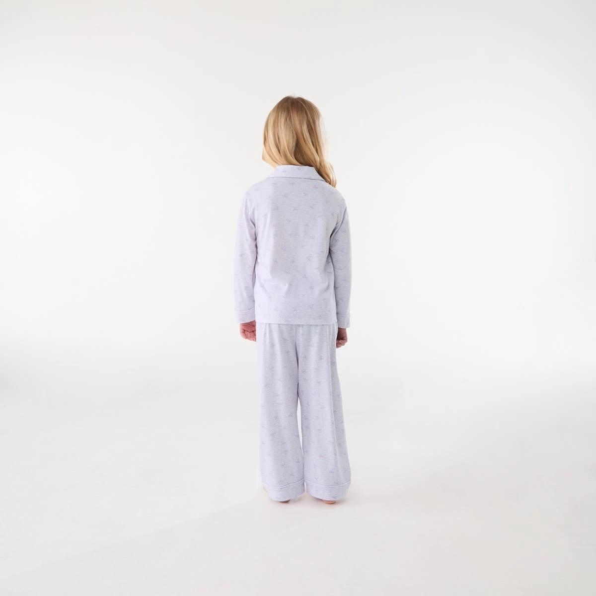 2 Button Through Pyjama Set Pur Bows, 2 of 6