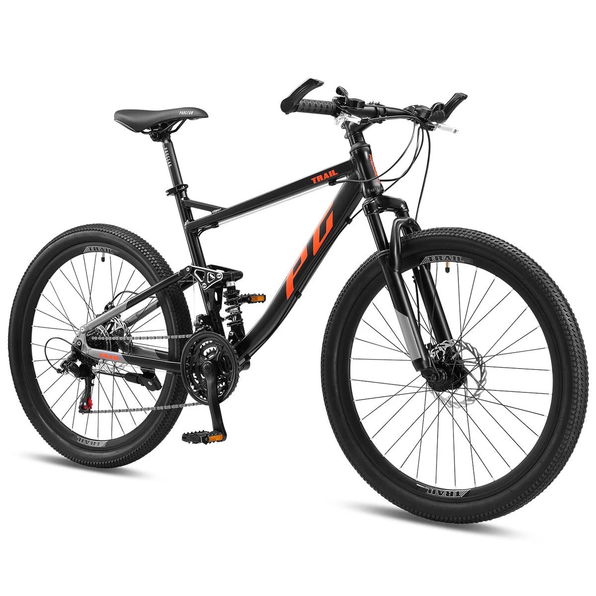 1 Progear Trail Dual Suspension MTB 26x19" Black Ember, 1 of 5