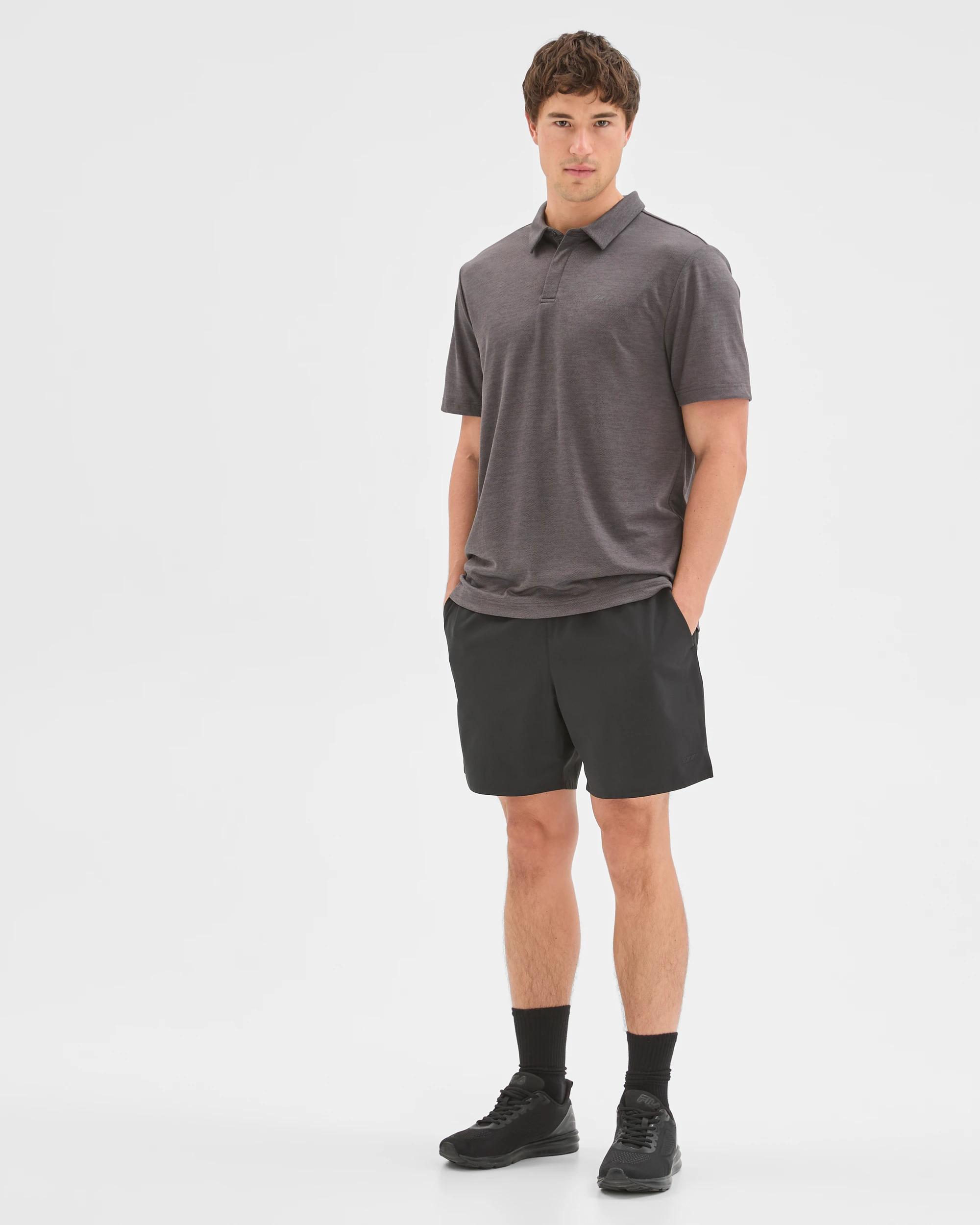 2 Target Active Textured Polo Top BLACK, 2 of 6