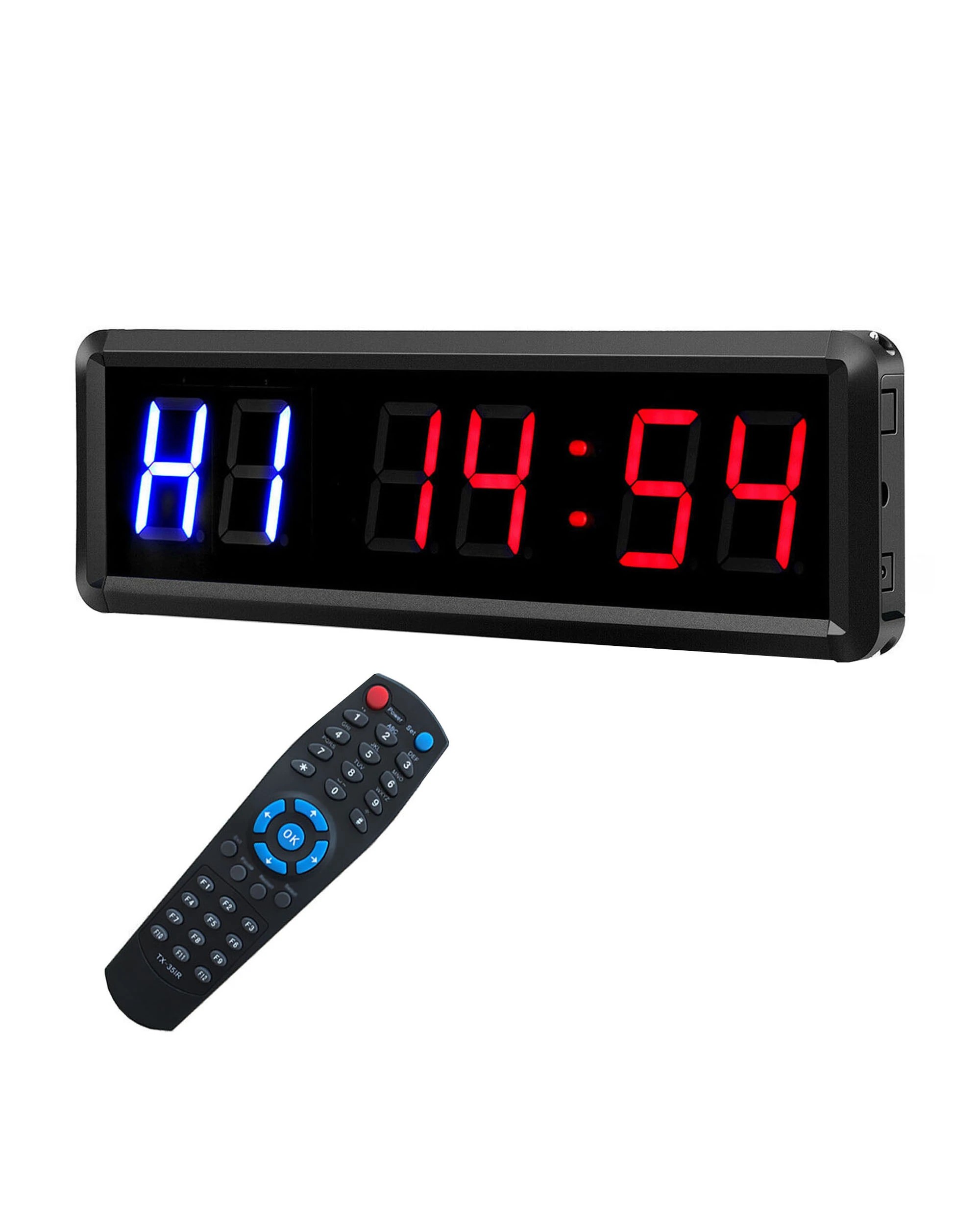 1 TODO 1.5" Digital Countdown Timer LED Interval Timer Clock Remote crossfit Gym MMA Fitness, 1 of 8