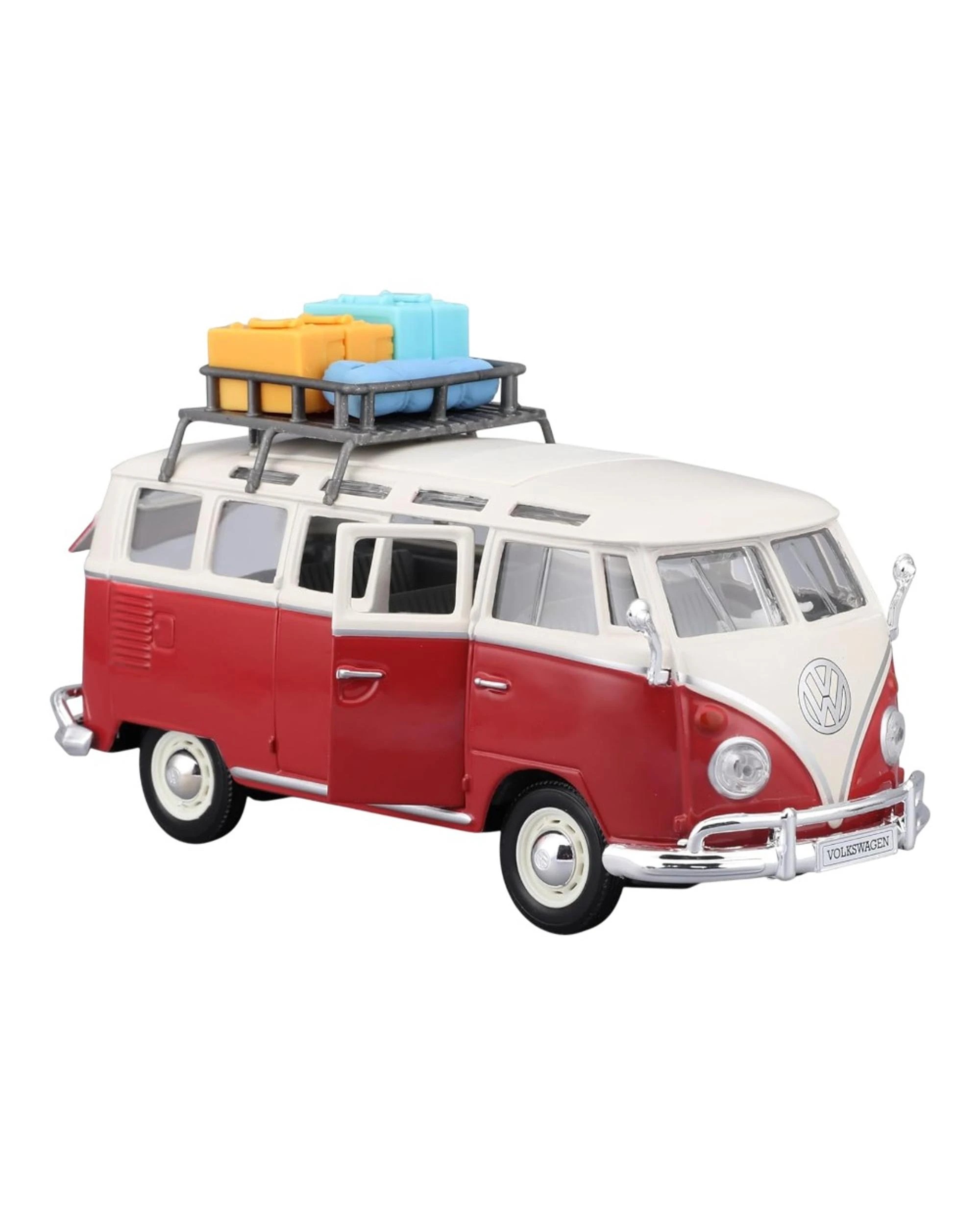 3 Maisto Special Edition Volkswagon Van Samba with Rooftop Rack and Accessories 1:24 Scale Model Car, 3 of 7