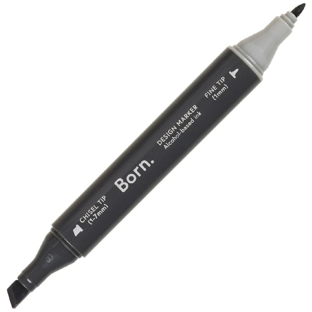 1 Born Professional Dual-Tip Artist Marker Warm Grey WG170, 1 of 4