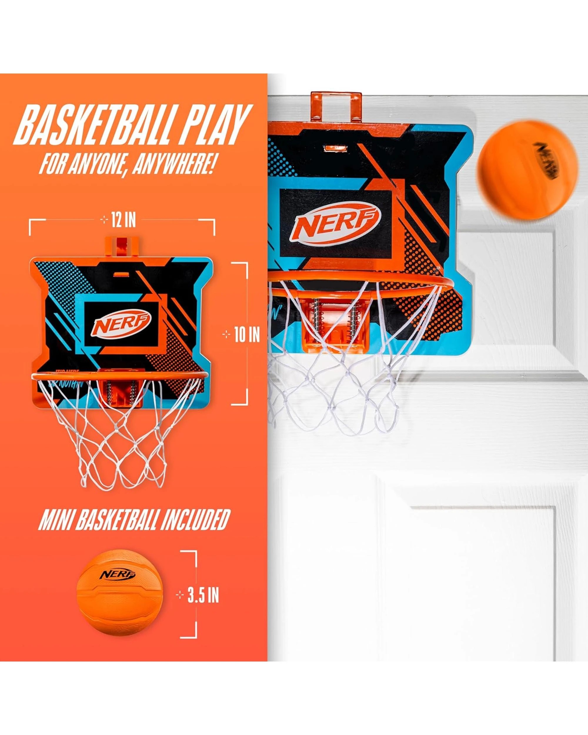 8 Nerf Nerfoop Slam Indoor Basketball Hoop, 8 of 8